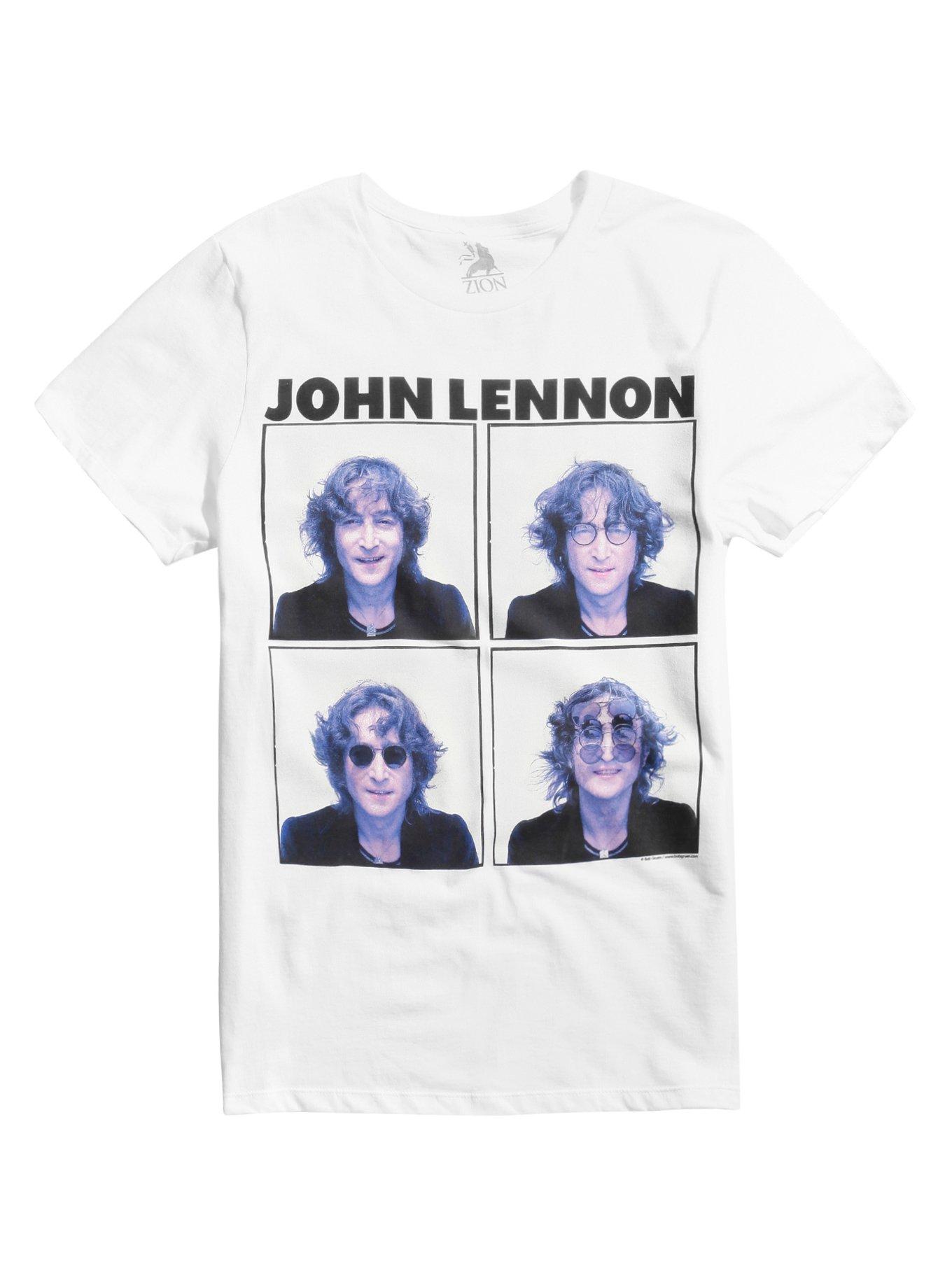 John Lennon Squares Glasses T-Shirt, WHITE, hi-res