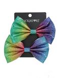 Blackheart Vinyl Rainbow Hair Bow Set, , hi-res