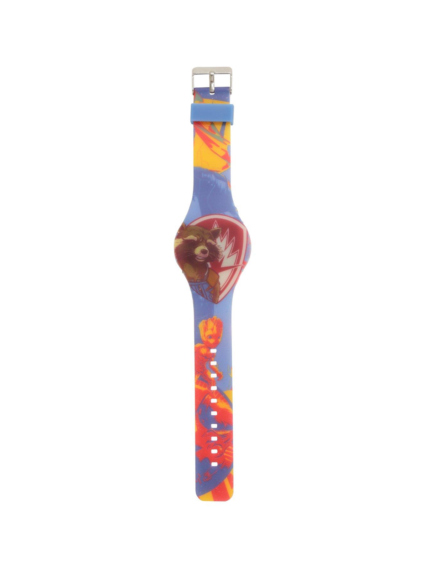 Guardians Of The Galaxy Vol. 2 Rocket Raccoon LED Rubber Watch, , hi-res