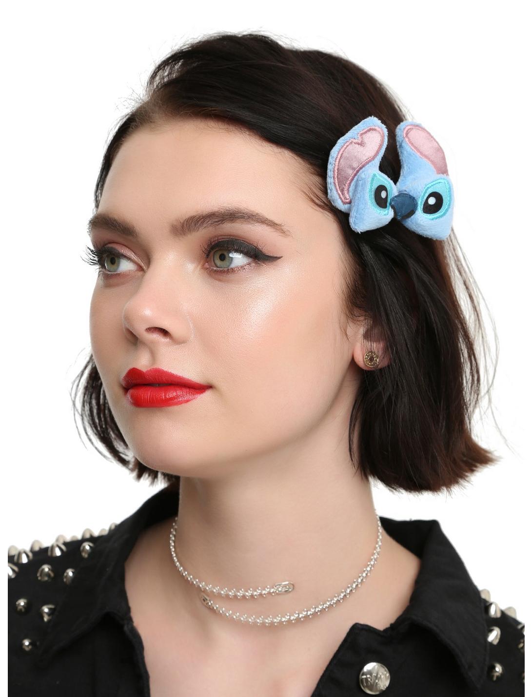 Disney Lilo & Stitch Plush Stitch Bow Hair Clip, , hi-res