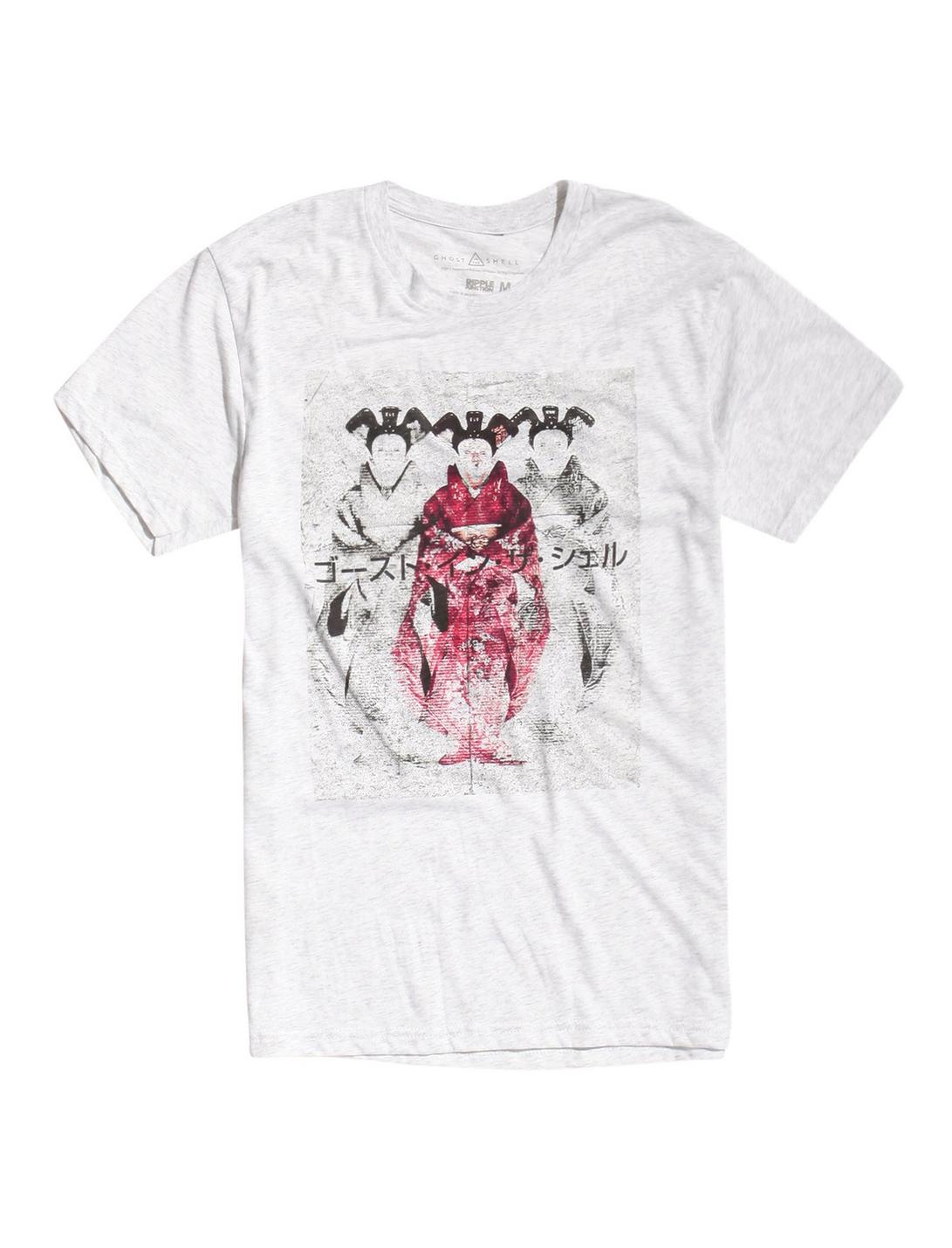 Ghost In The Shell Geisha Art Print T-Shirt, WHITE, hi-res