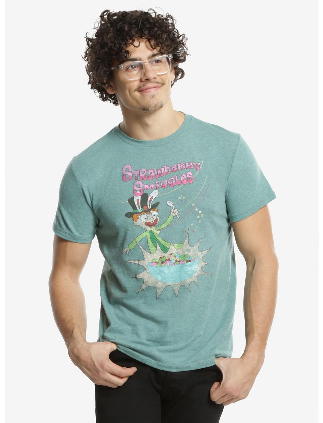 Rick And Morty Strawberry Smiggles T-Shirt, GREEN, hi-res
