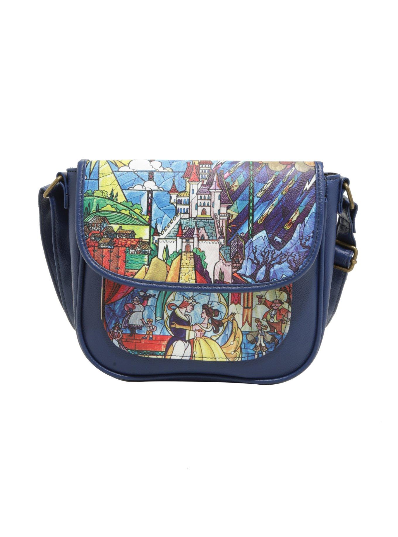 Disney Beauty And The Beast Stained Glass Crossbody Bag | Hot Topic