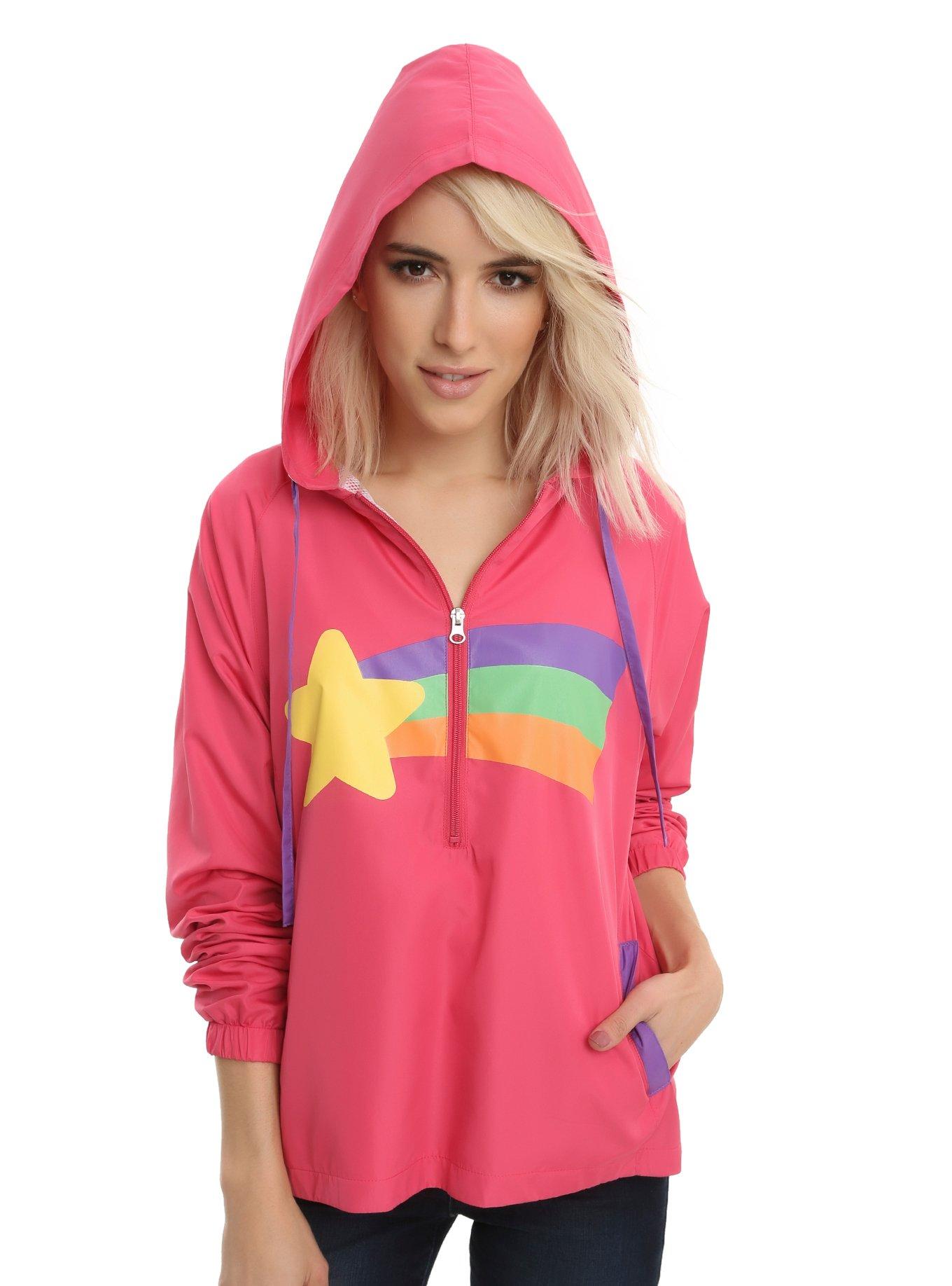 Gravity Falls Mabel Pines Sweater Star Girls Windbreaker, PINK, hi-res