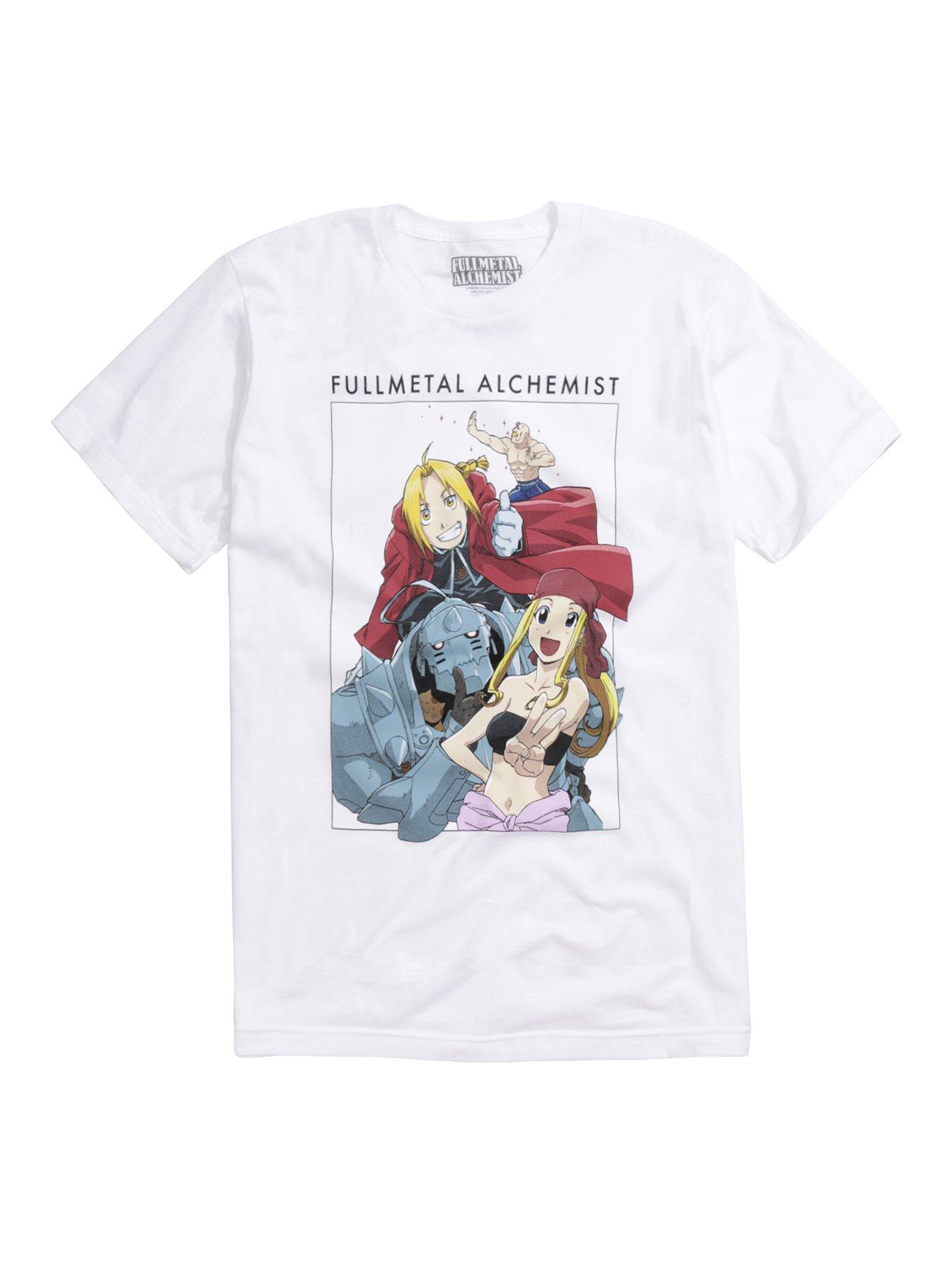 Fullmetal Alchemist Group Selfie Portrait T-Shirt, WHITE, hi-res