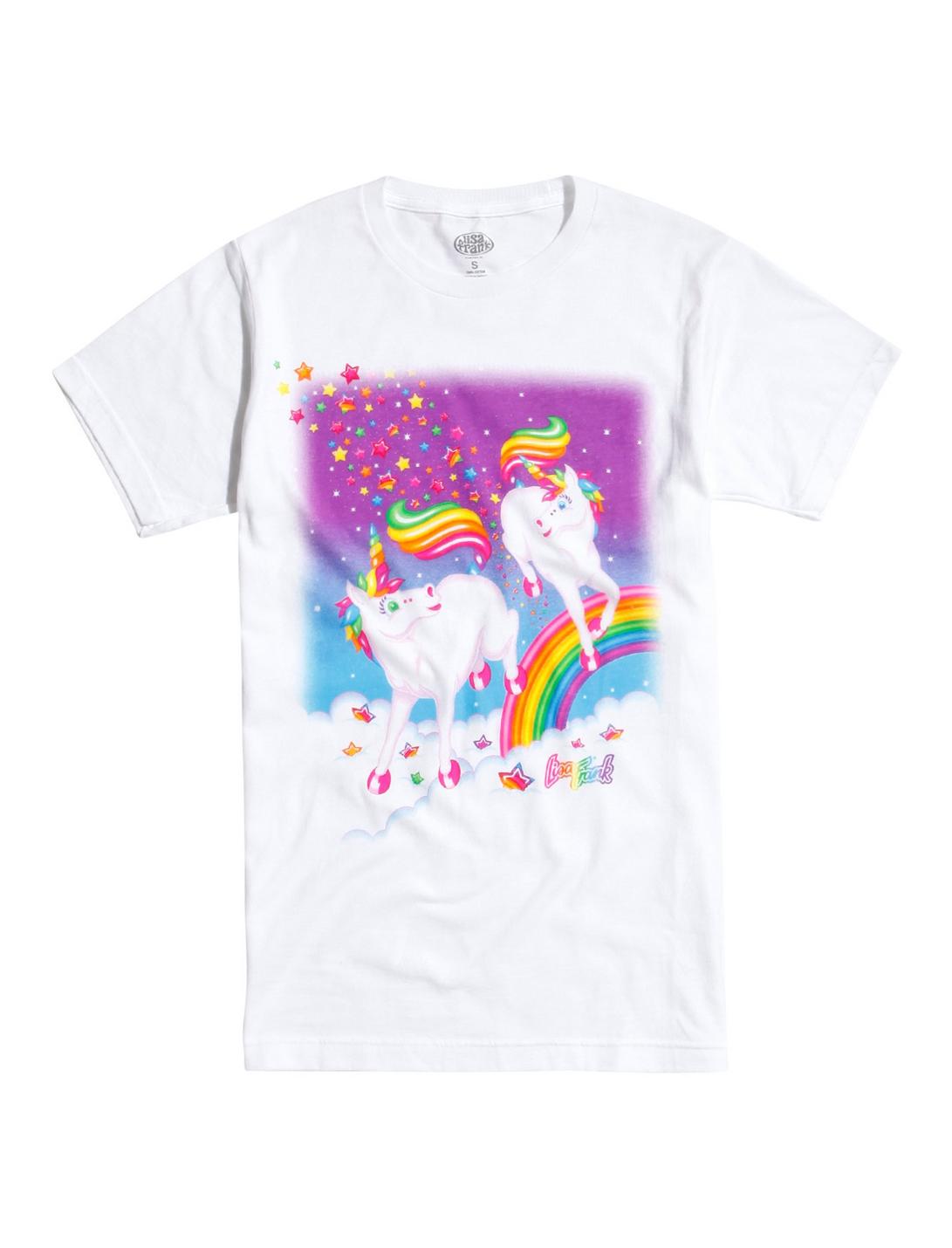 Lisa Frank Markie The Unicorn Rainbow T-Shirt, WHITE, hi-res