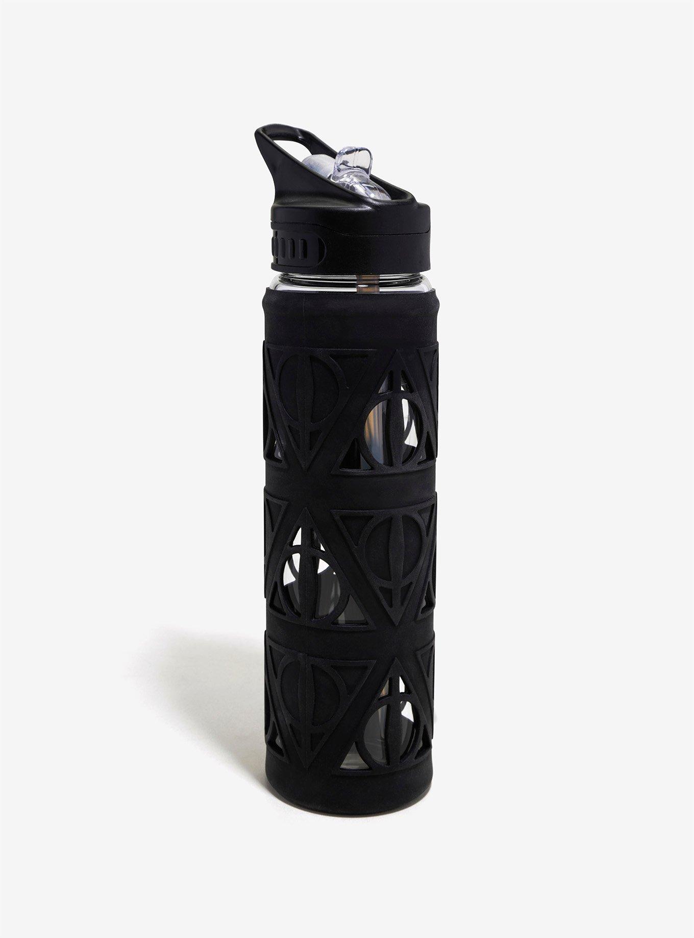 Harry Potter Deathly Hallows Glass Water Bottle, , hi-res