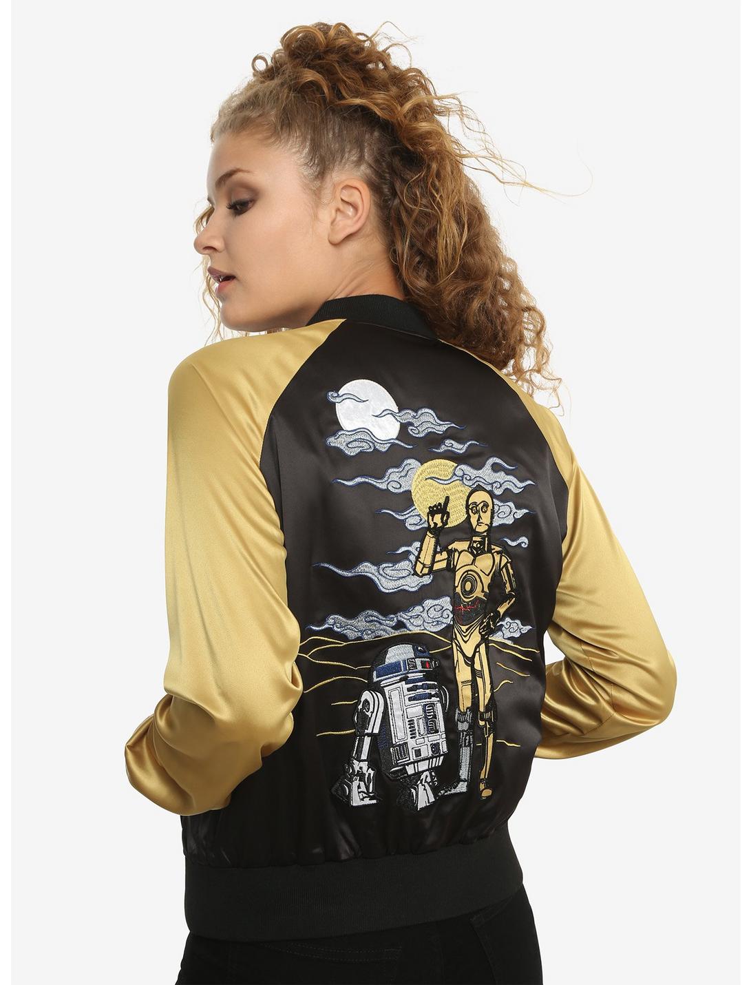 Star Wars C-3PO Satin Souvenir Jacket, BLACK, hi-res