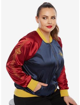 Plus Size DC Comics Wonder Woman Satin Souvenir Jacket Plus Size, , hi-res