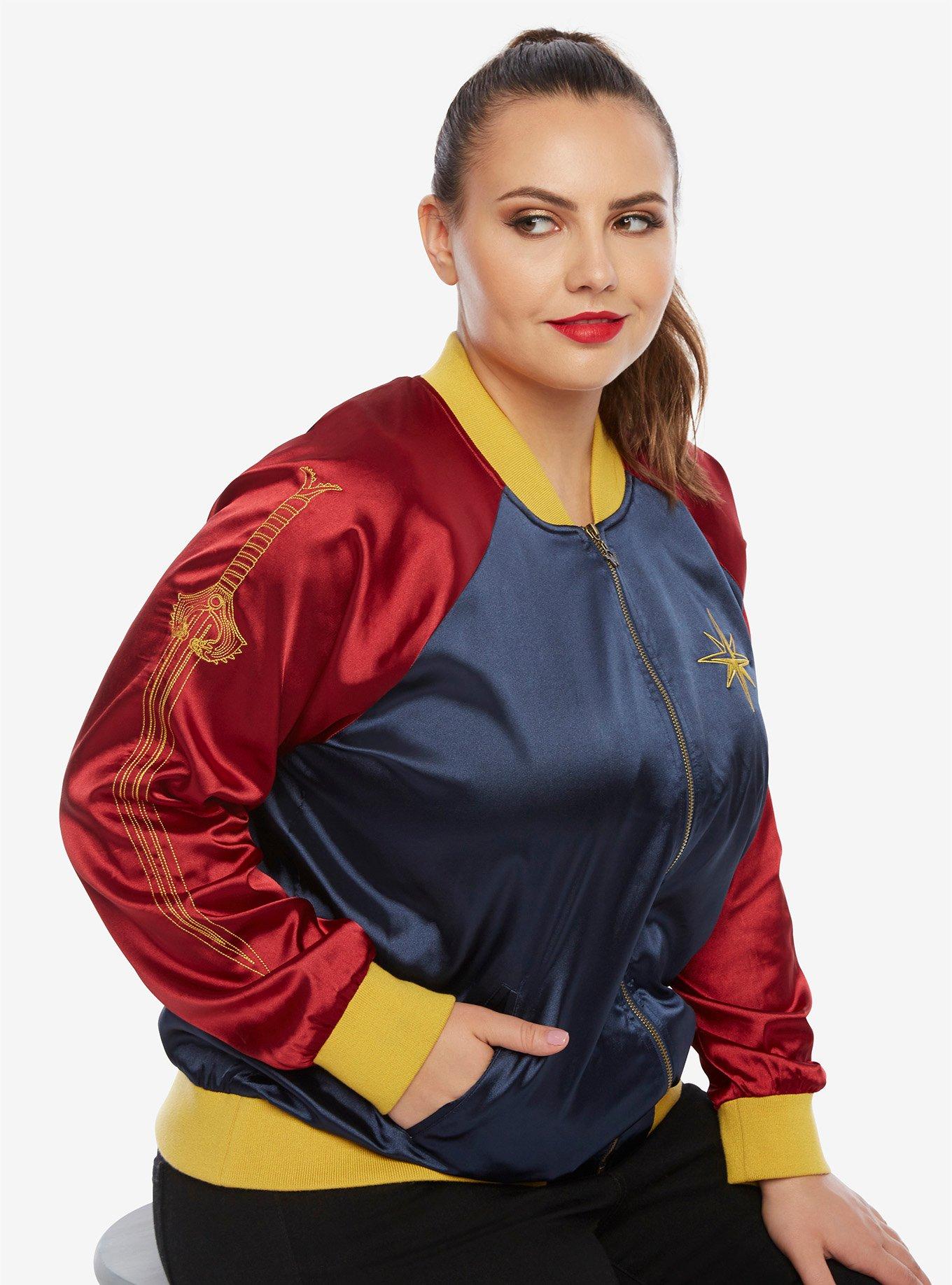 DC Comics Wonder Woman Satin Souvenir Jacket Plus Size, BLUE, hi-res