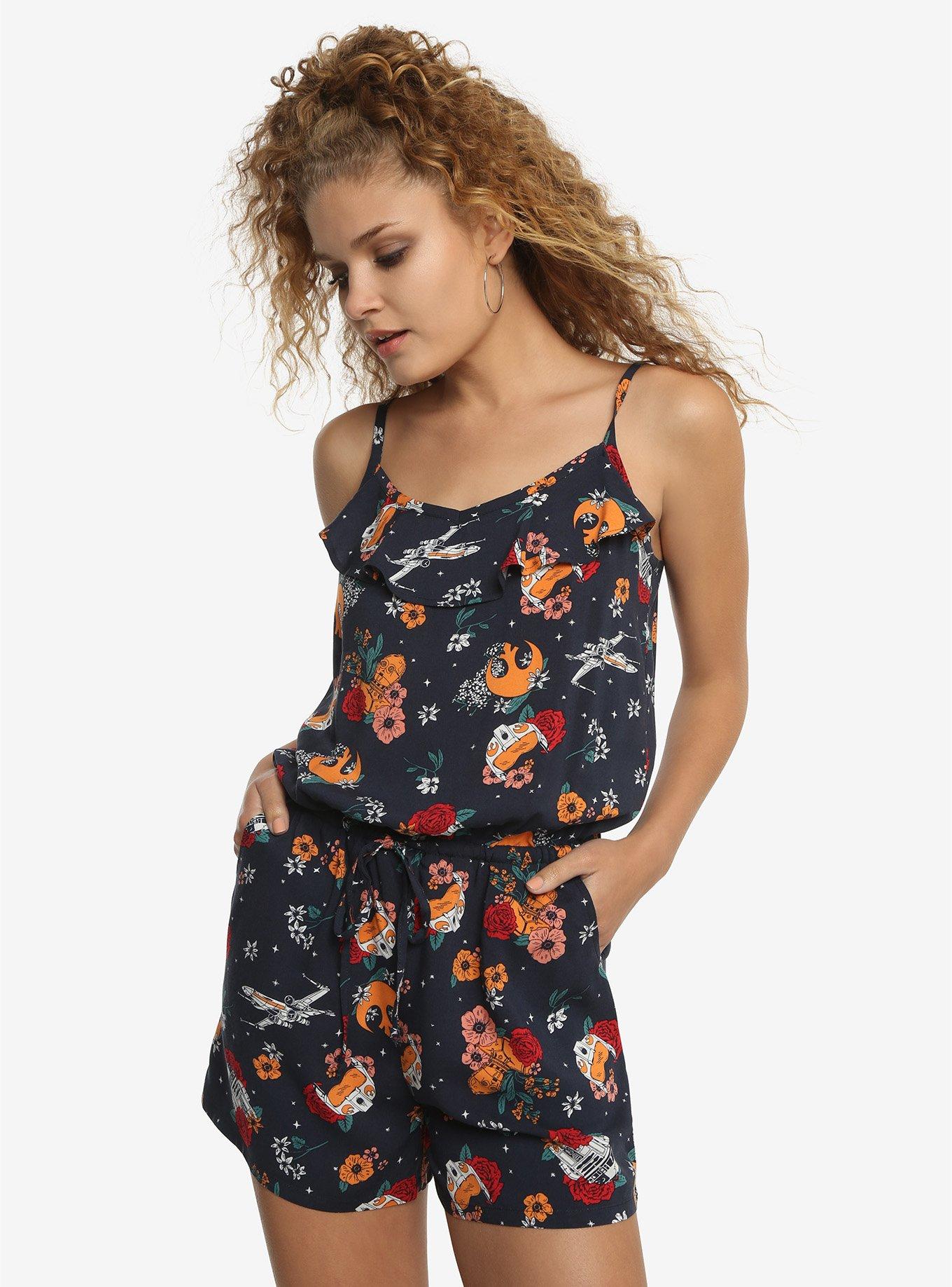 Panter Disco Volgen Star Wars Floral Rebellion Romper | Her Universe