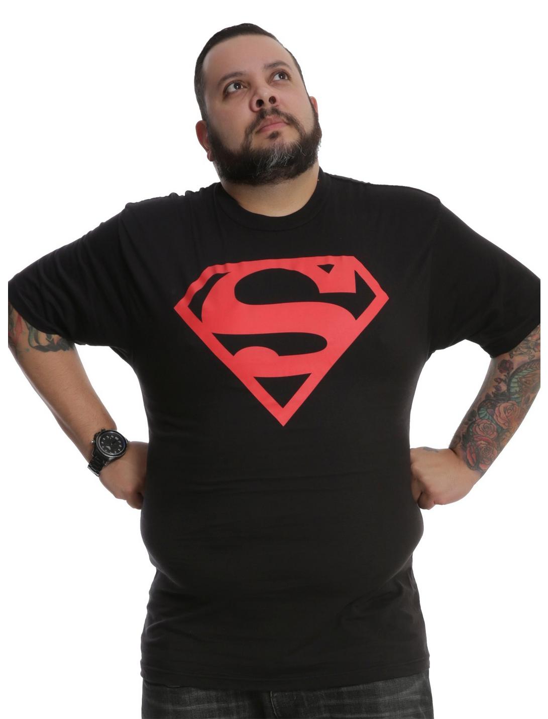 DC Comics Superboy Logo T-Shirt Big & Tall, BLACK, hi-res