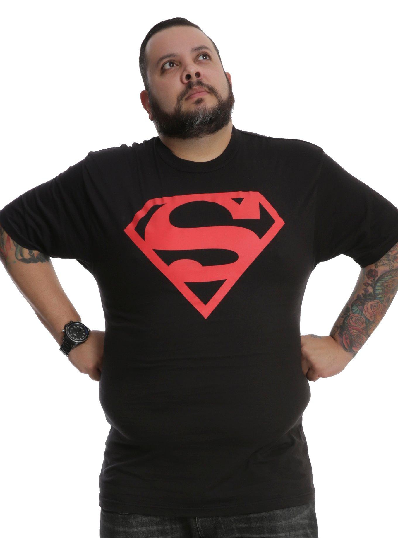 DC Comics Superboy Logo T-Shirt Big & Tall, BLACK, hi-res