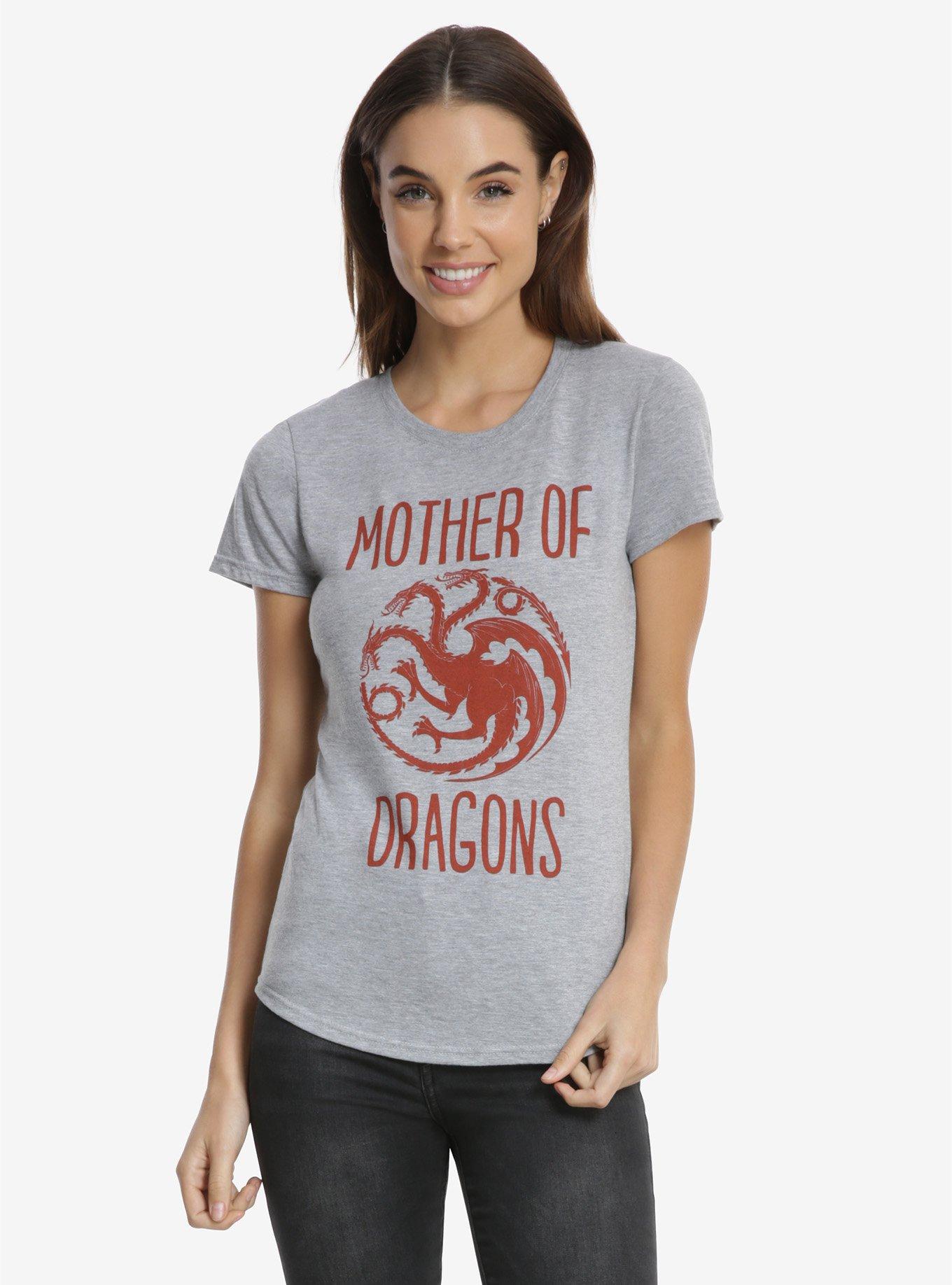 Game Of Thrones Mother Of Dragons Womens Tee, GREY, hi-res