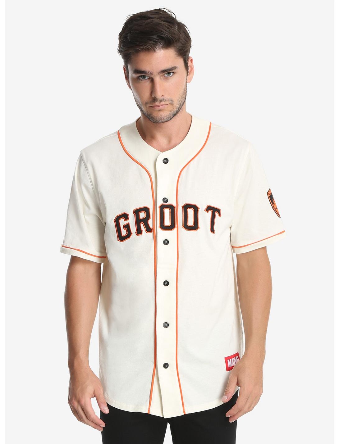Marvel Guardians Of The Galaxy Groot Baseball Jersey - BoxLunch Exclusive, WHITE, hi-res