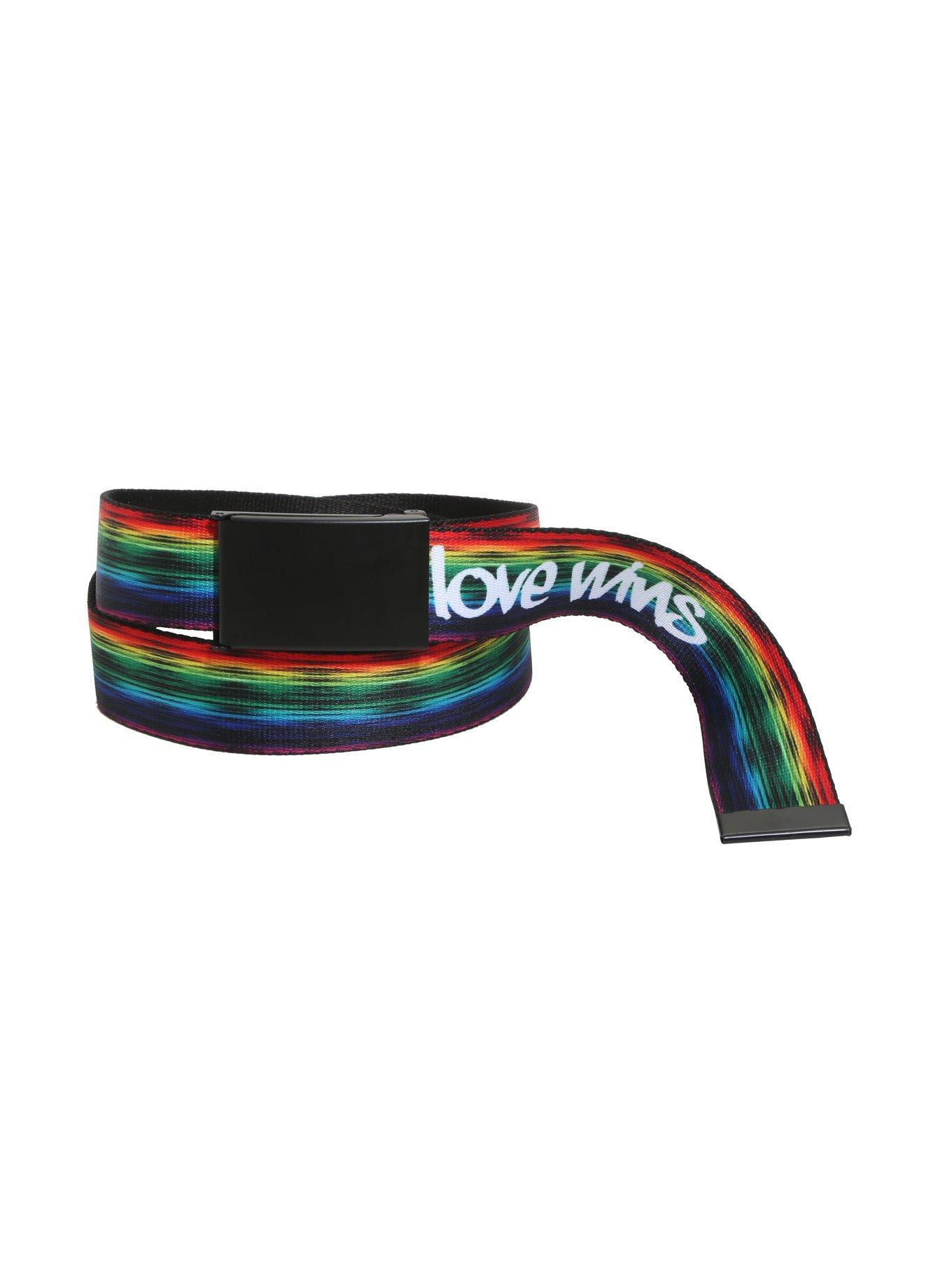 Love Wins Rainbow Bottle Opener Buckle Belt, , hi-res