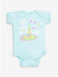 Dr. Seuss Oh, The Places You'll Go! Baby Bodysuit, TEAL, hi-res