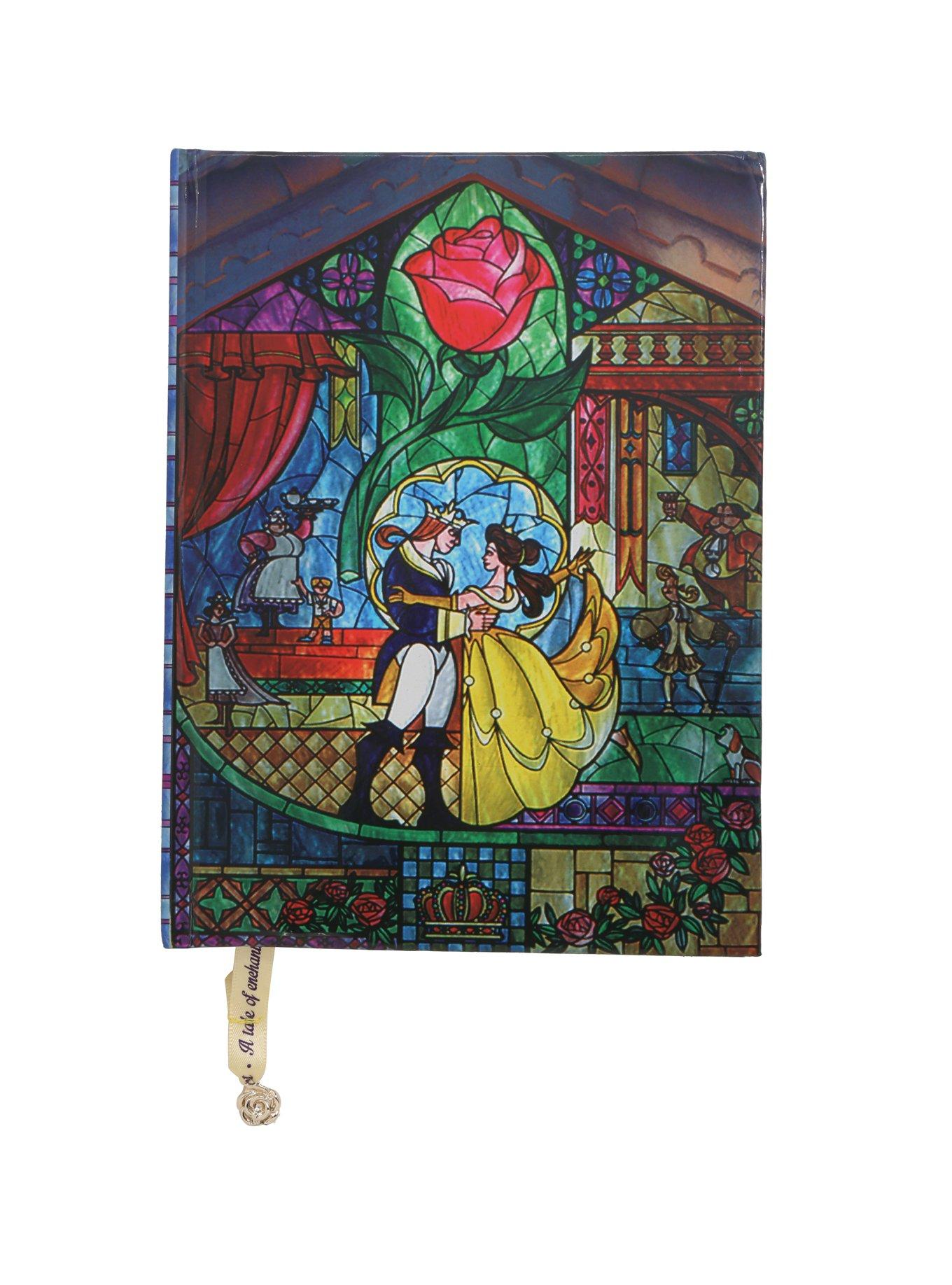 Disney Hot Topic Beauty & the Beast Stained Glass Paddle Brush Tale As Old As Ti Disney Beauty And The Beast Stained Glass Leggings | Hot Topic main image 2