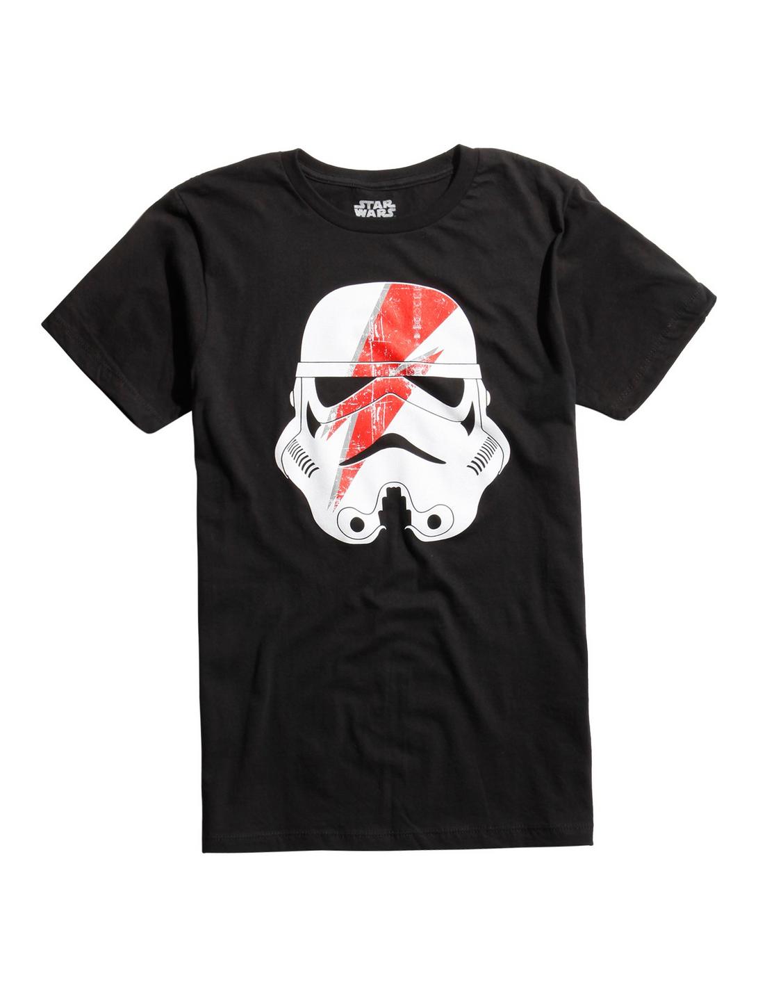 Star Wars Lightening Bolt Stormtrooper Helmet T-Shirt, BLACK, hi-res