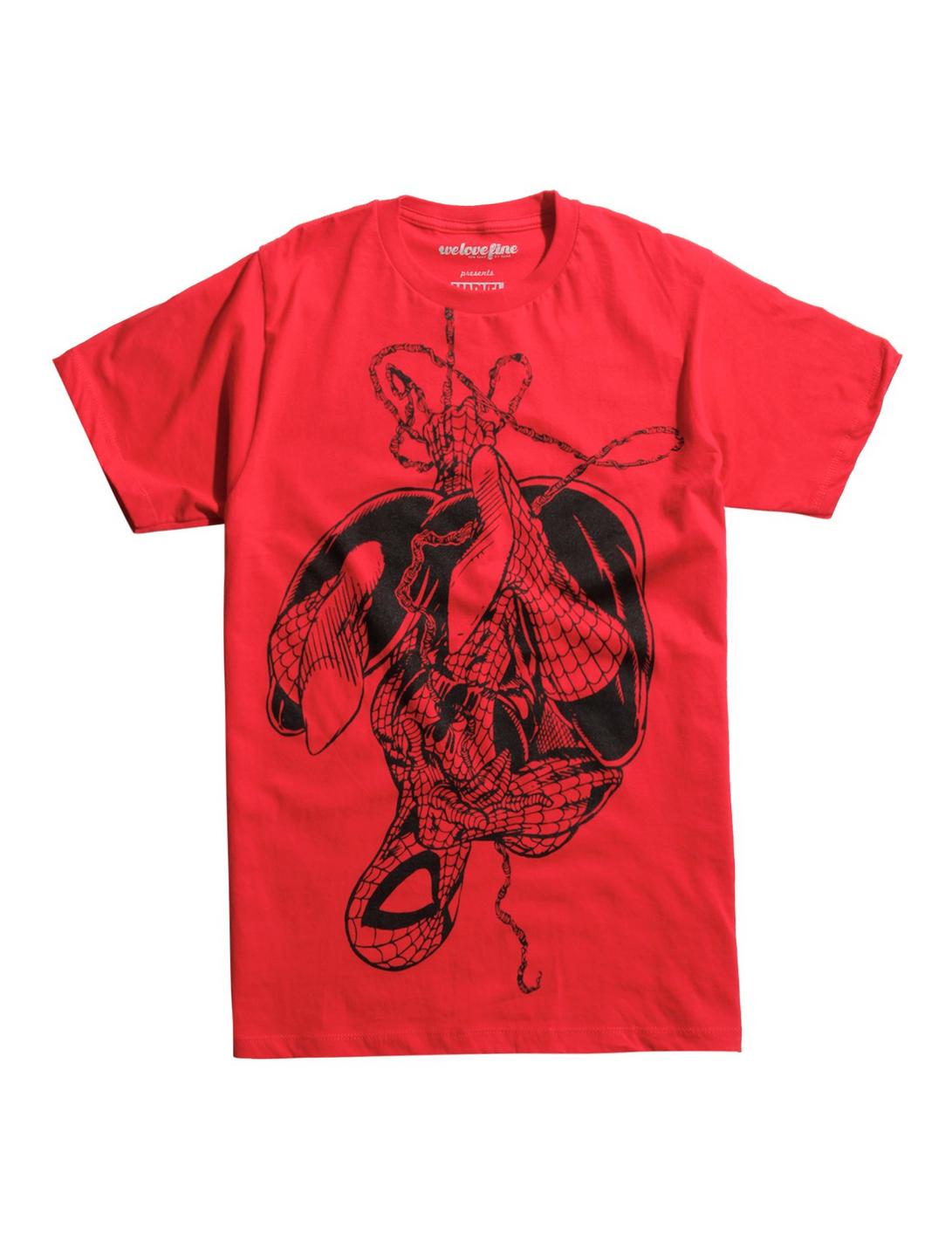 Marvel Spider-Man Upside-Down T-Shirt, RED, hi-res