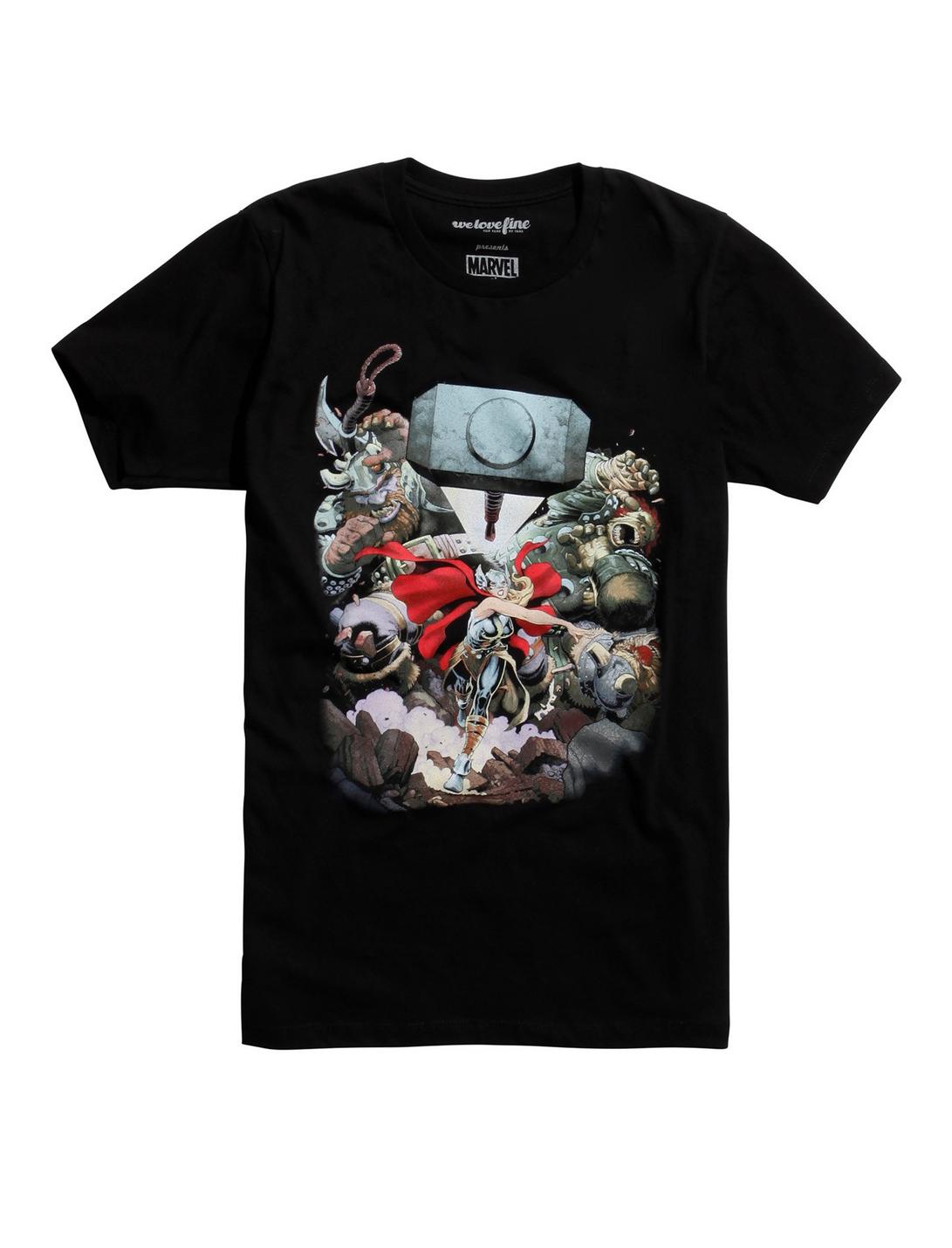 Thor Art Adams Cover T-Shirt, BLACK, hi-res