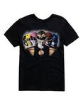 Mighty Morphin Power Rangers Group T-Shirt, BLACK, hi-res