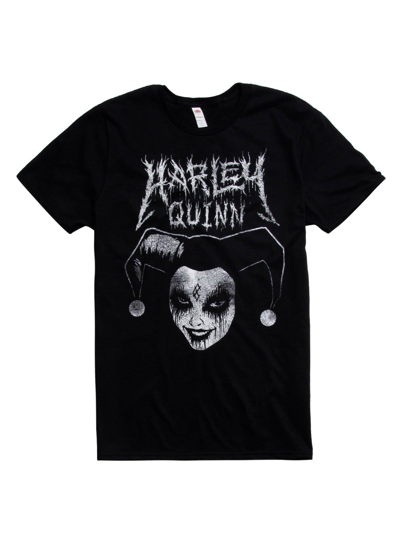 DC Comics Harley Quinn Black Metal T-Shirt, BLACK, hi-res