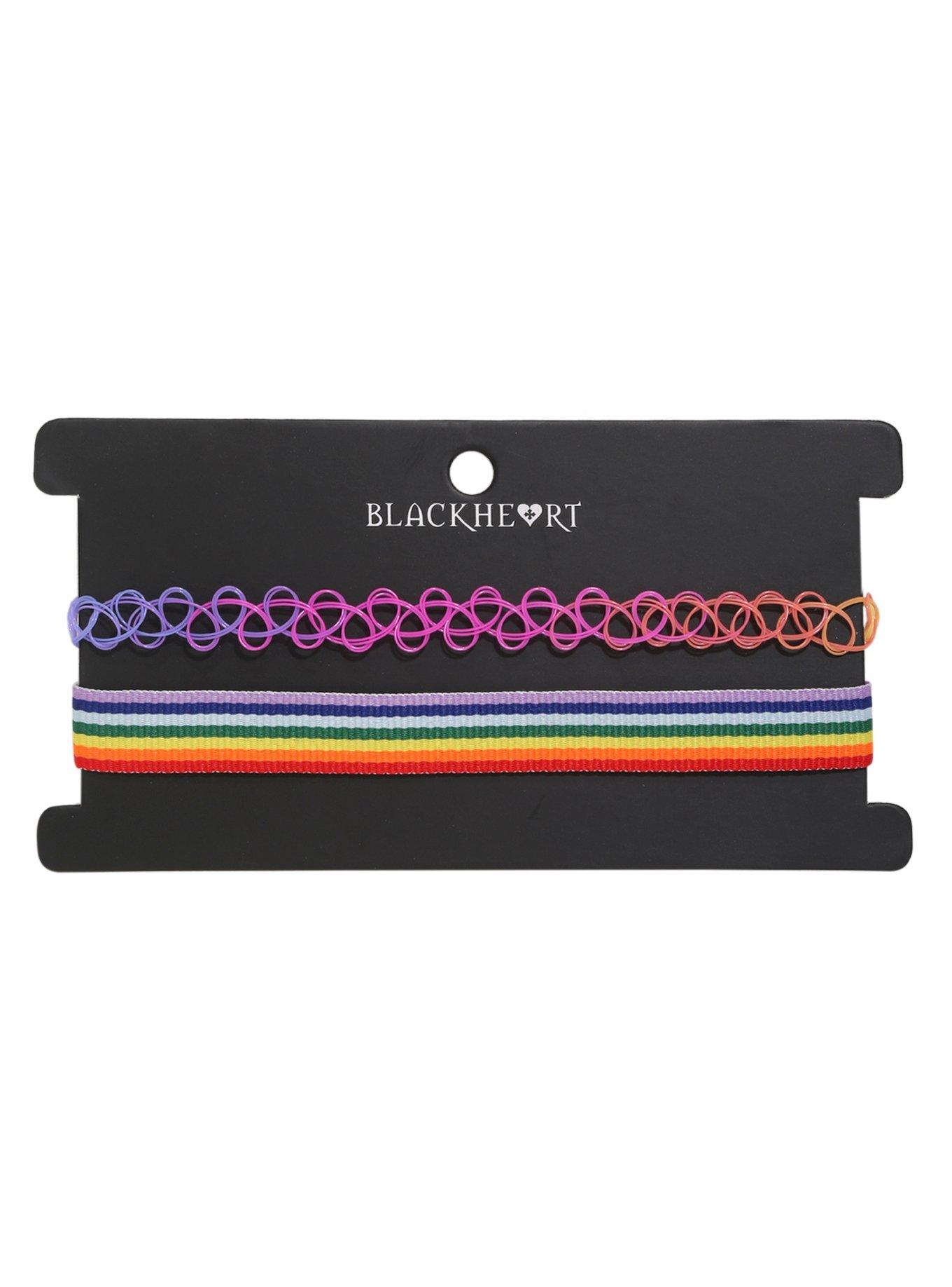 Blackheart Rainbow Choker Set, , hi-res view 1