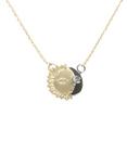 Blackheart Gold Sun And Moon Charm Necklace, , hi-res