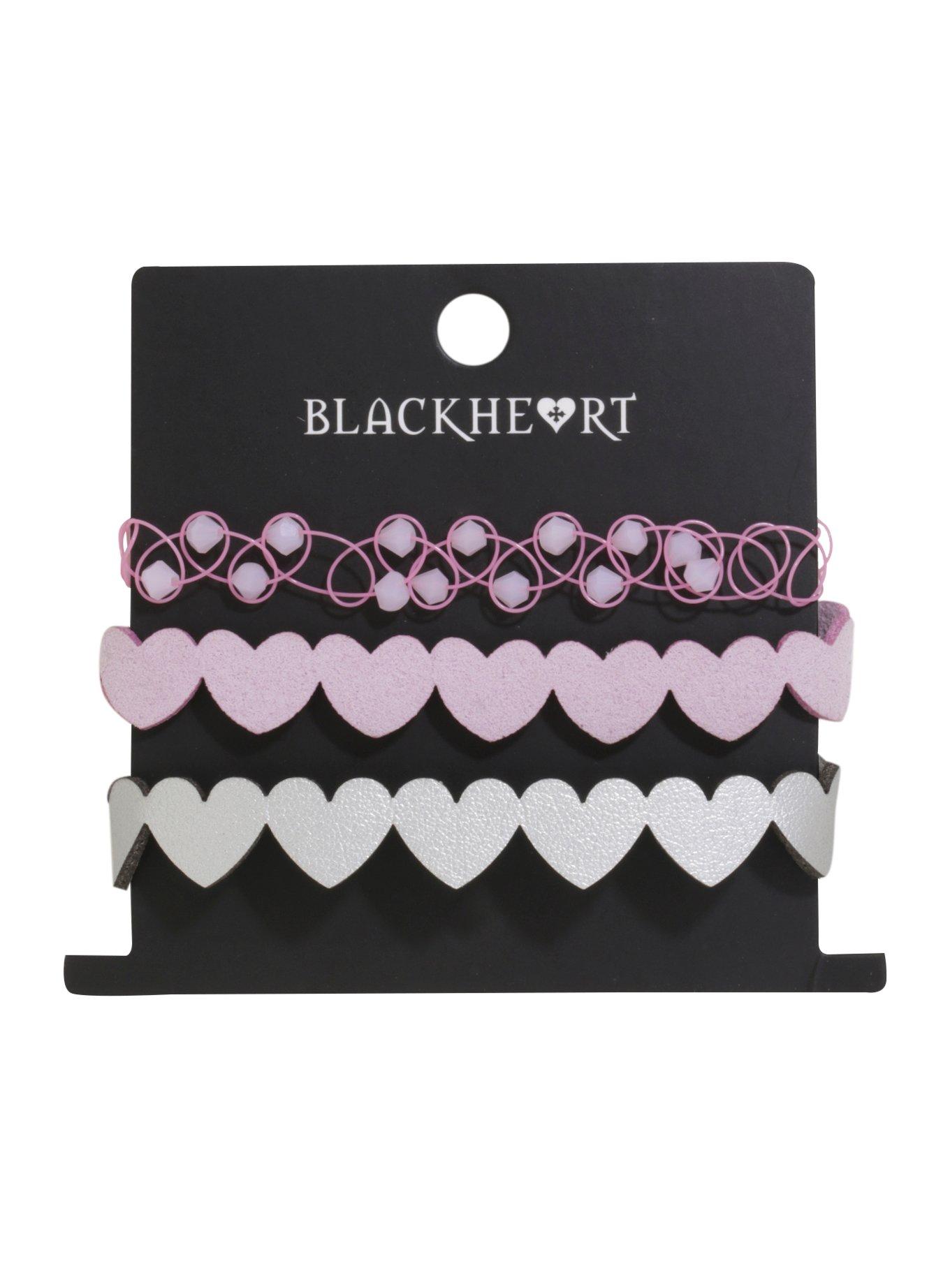 Blackheart Cutout Hearts Bracelet 3 Pack, , hi-res