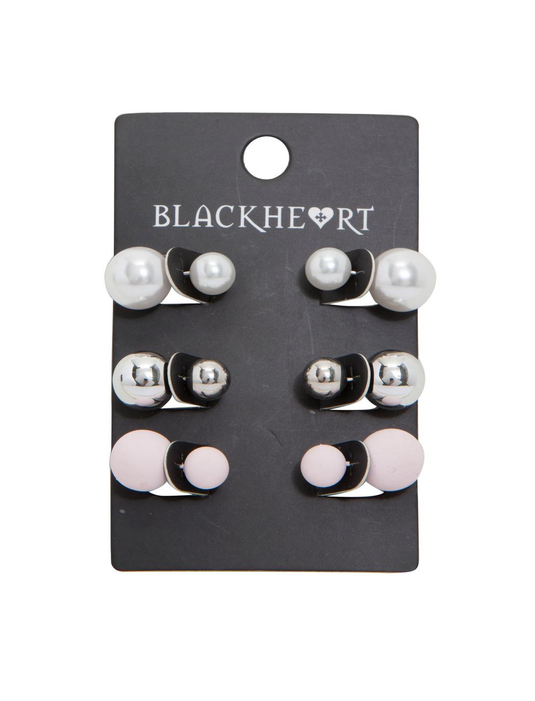 Blackheart Pastel Sphere Stud Earring Set, , hi-res