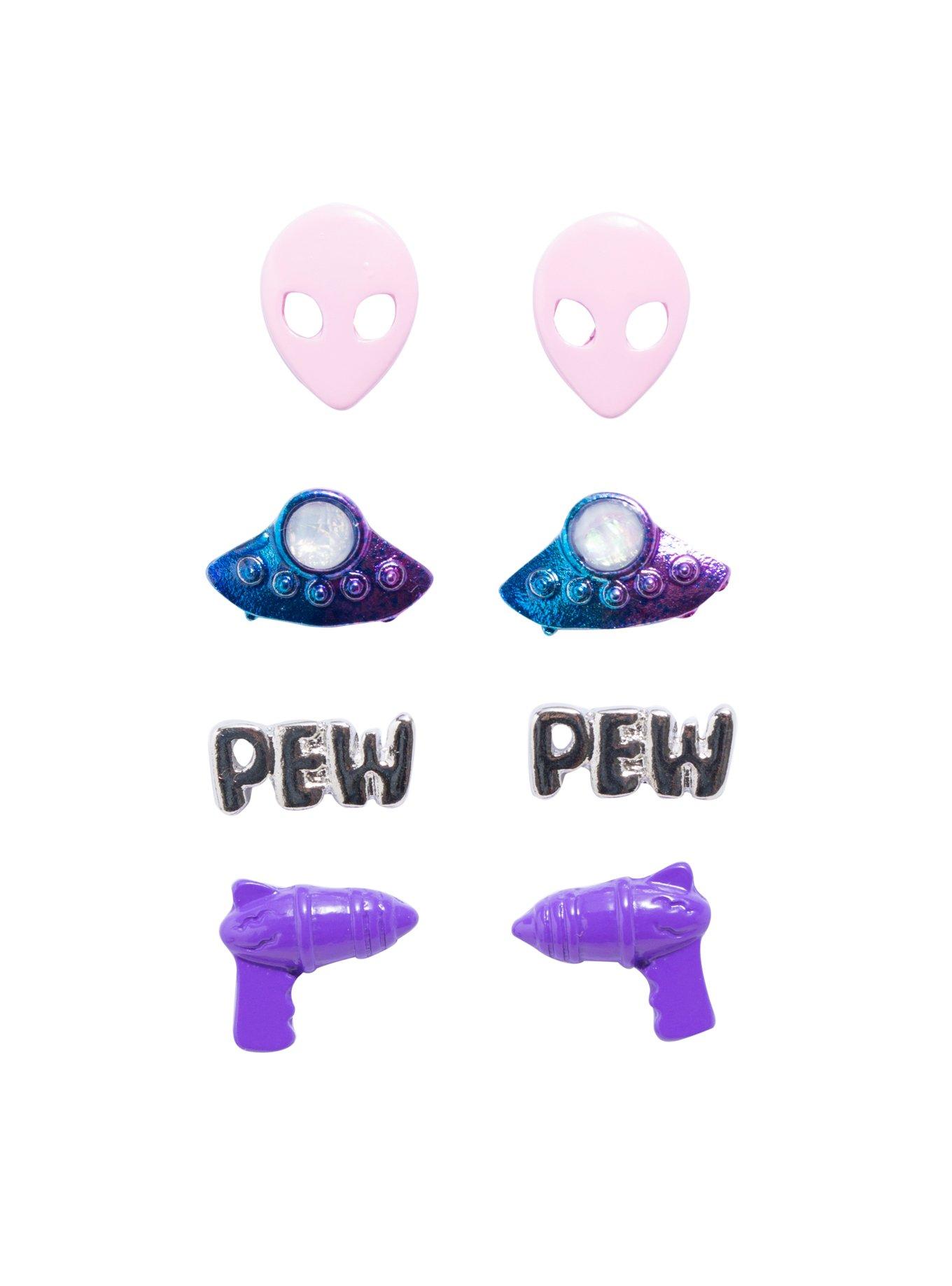Blackheart Alien Pew Pew Earring Set, , hi-res