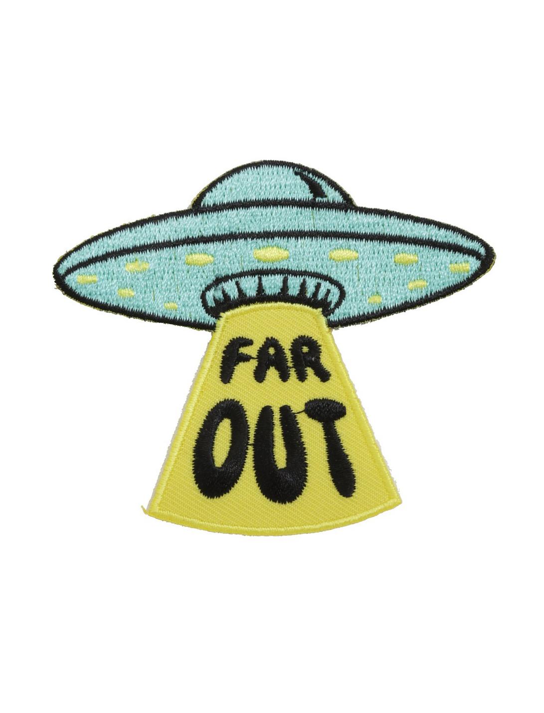 Loungefly Far Out UFO Iron-On Patch, , hi-res