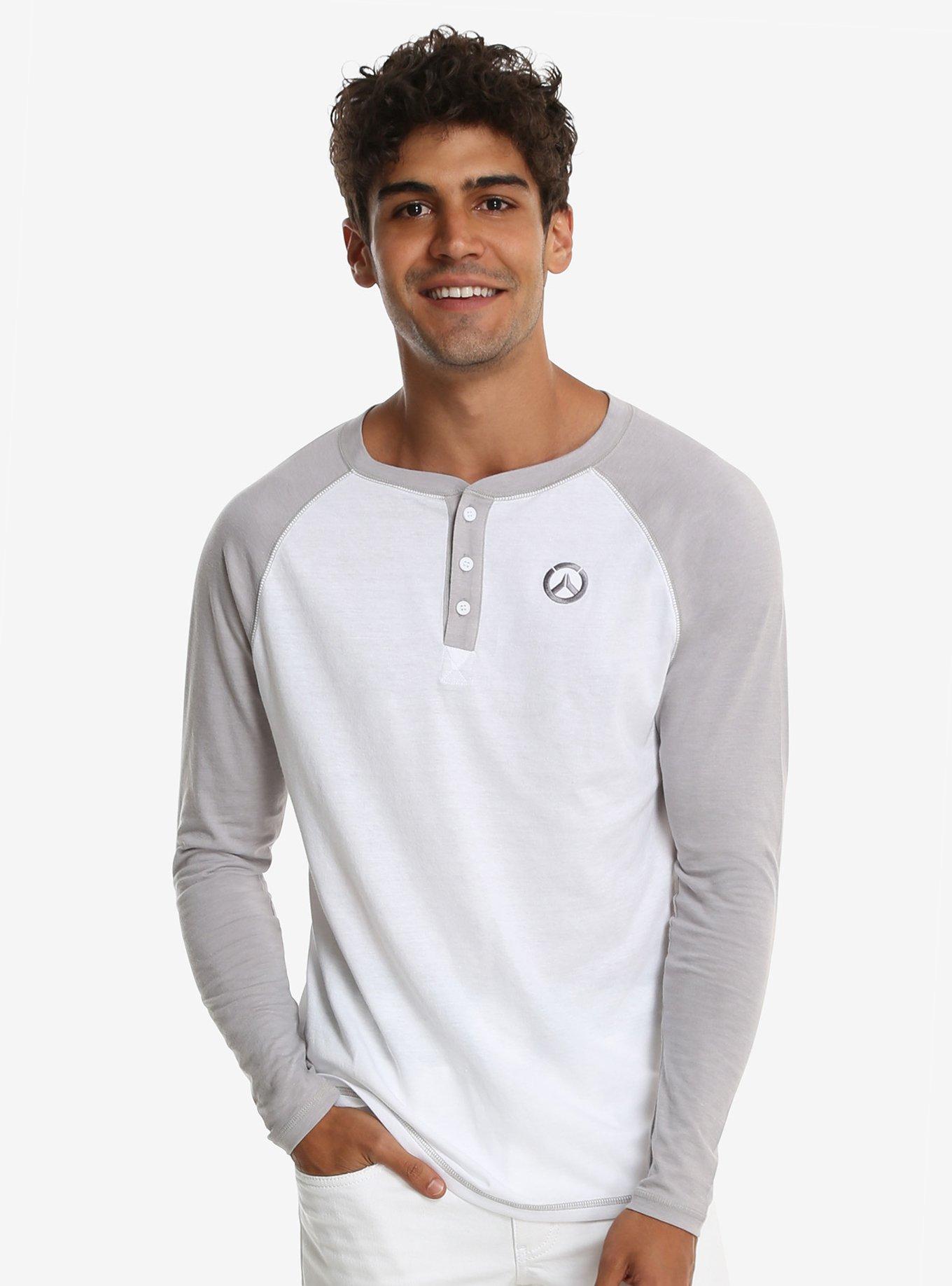 Overwatch Logo Henley, WHITE, hi-res