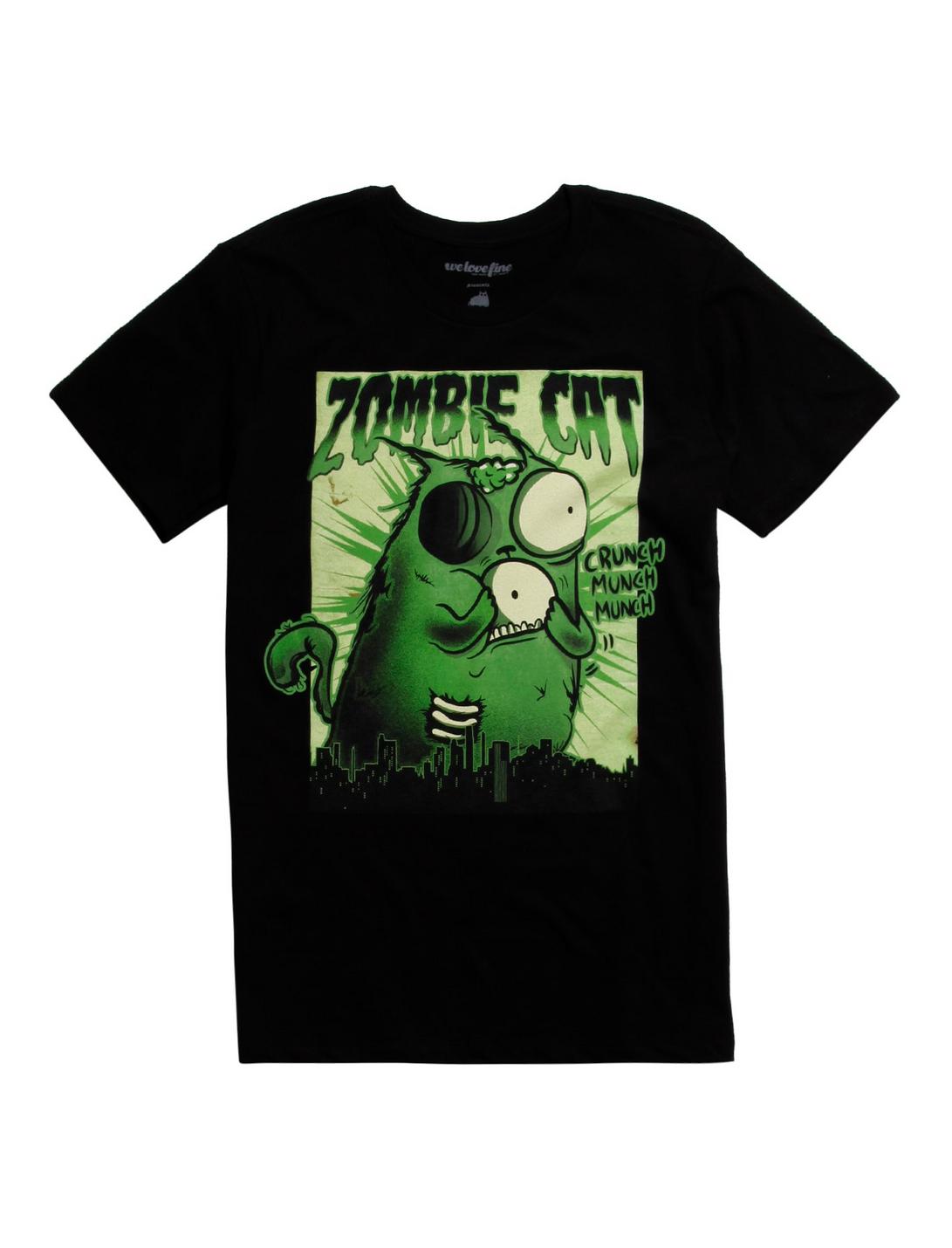 Exploding Kittens Zombie Cat T-Shirt, BLACK, hi-res