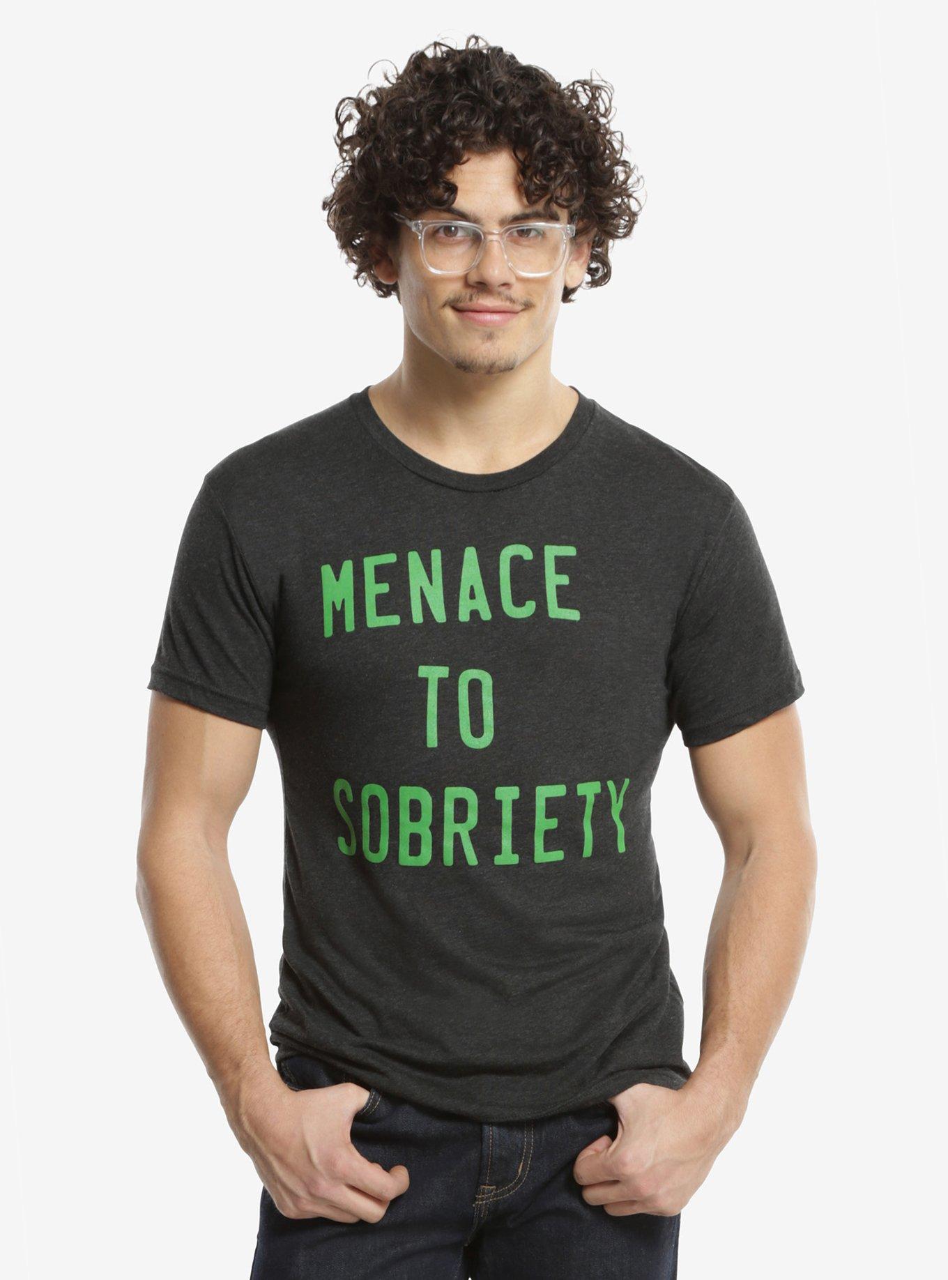 Menace To Sobriety T-Shirt, BLACK, hi-res