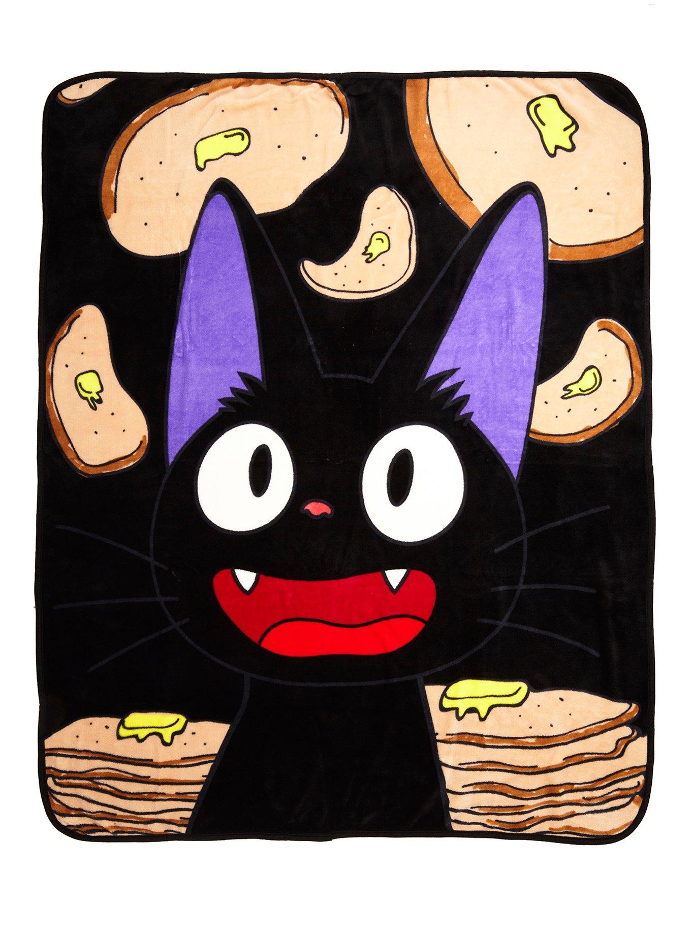 Studio Ghibli Kiki's Delivery Service Pancakes Jiji Throw Blanket, , hi-res