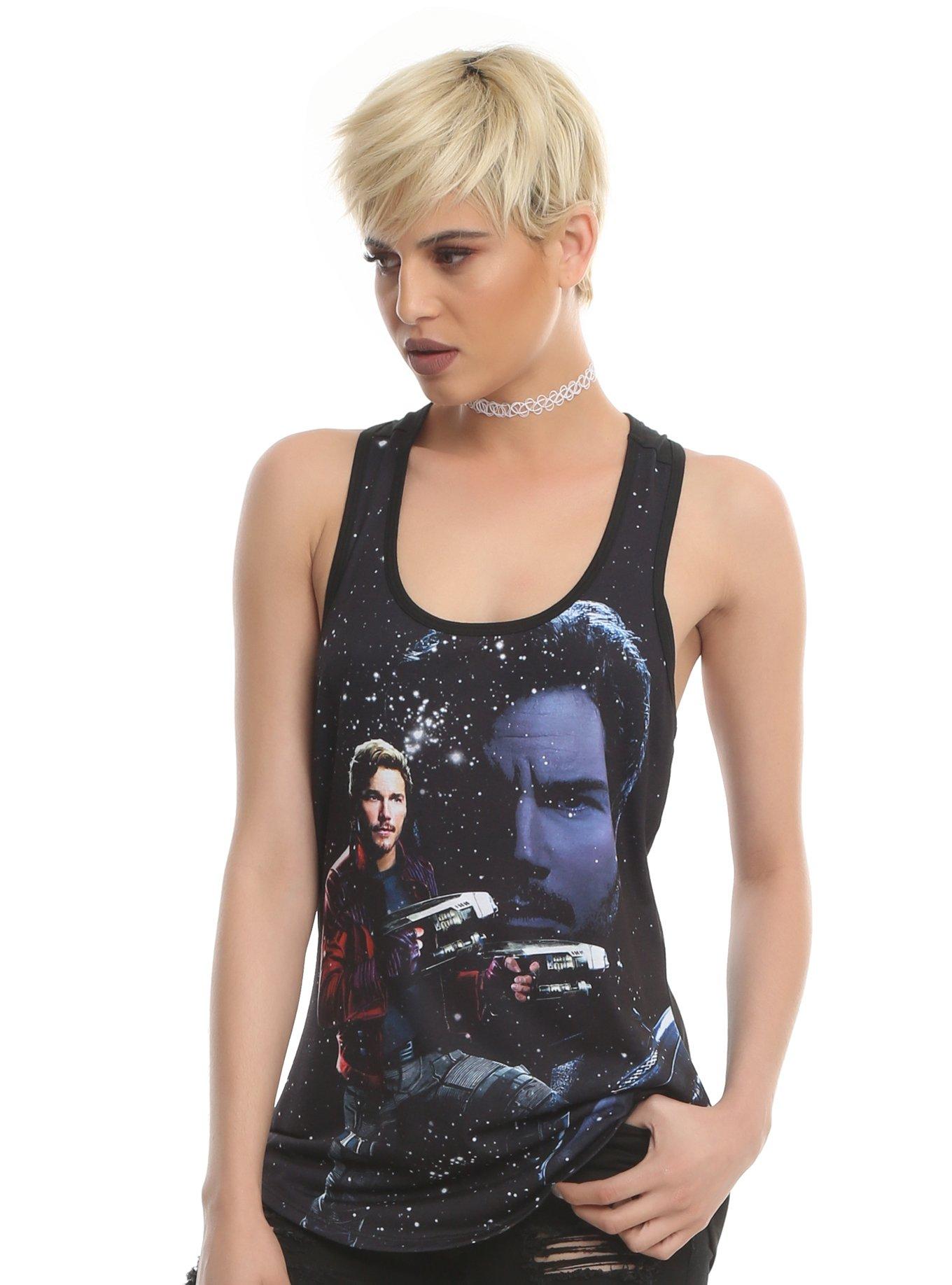 Her Universe Marvel Guardians Of The Galaxy Vol. 2 Star-Lord Girls Tank Top, BLACK, hi-res