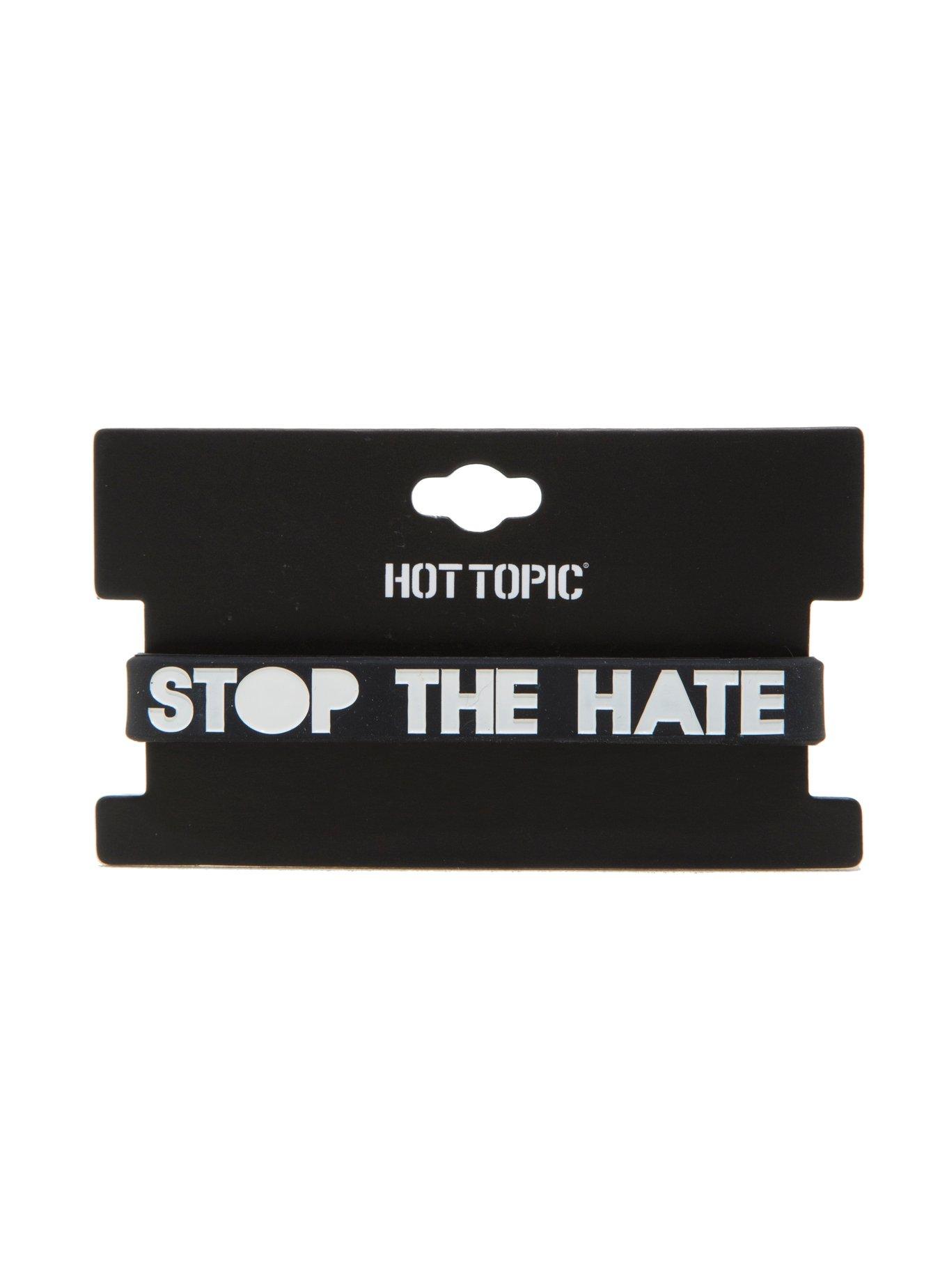 Stop The Hate Rubber Bracelet, , hi-res