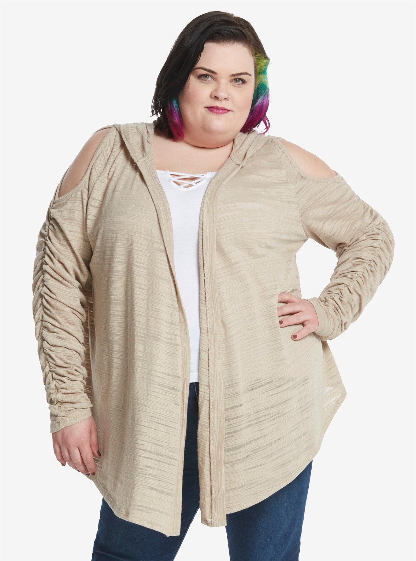 Star Wars: The Force Awakens Rey Cardigan Plus Size, BLACK, hi-res