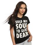 Supernatural Sold My Soul To Save Dean Girls T-Shirt, BLACK, hi-res