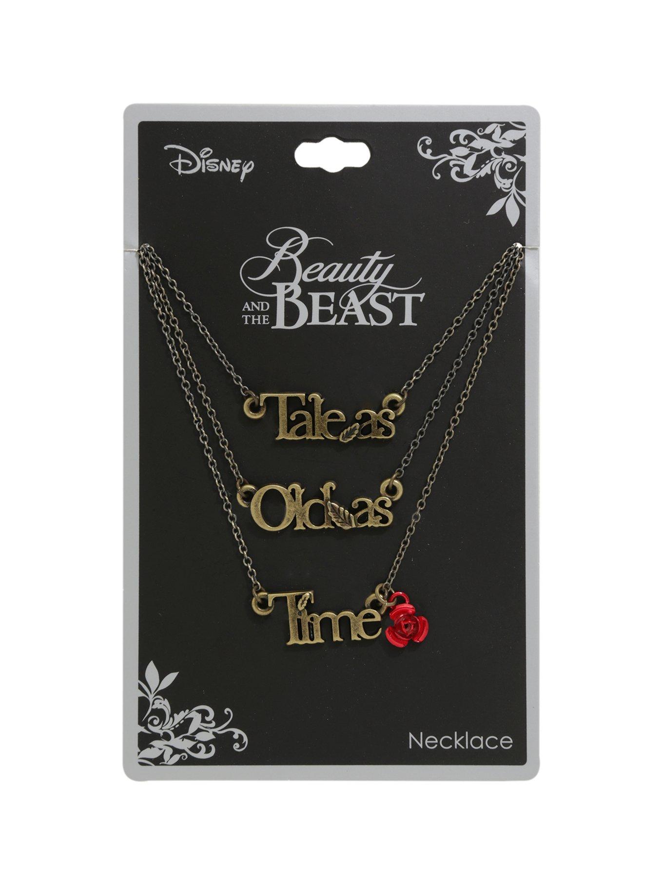 Disney Beauty And The Beast Tale As Old As Time Layered Necklace, , hi-res