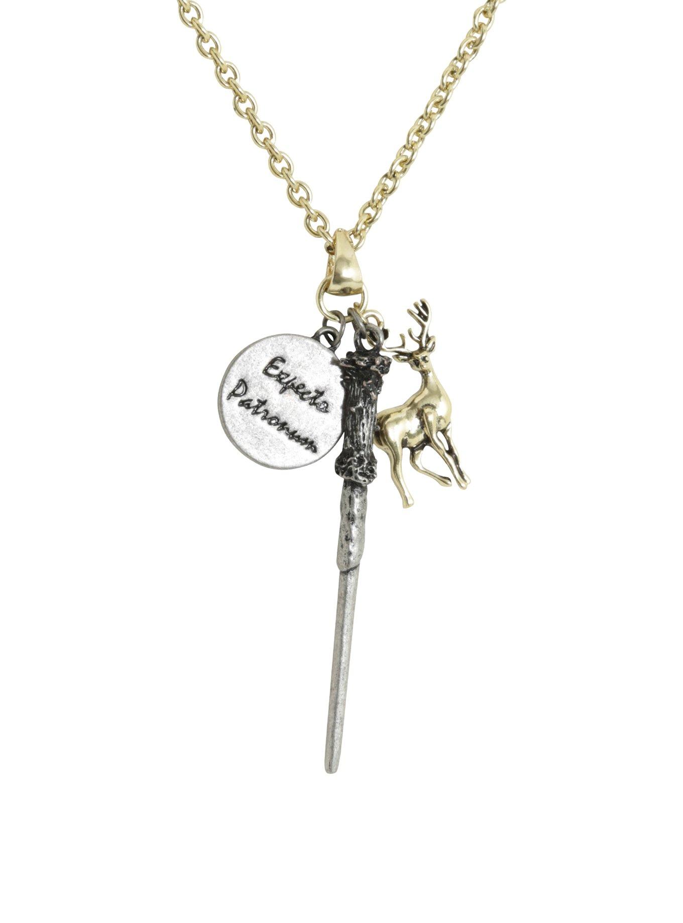 Harry Potter Expecto Patronum Charm Necklace, , hi-res