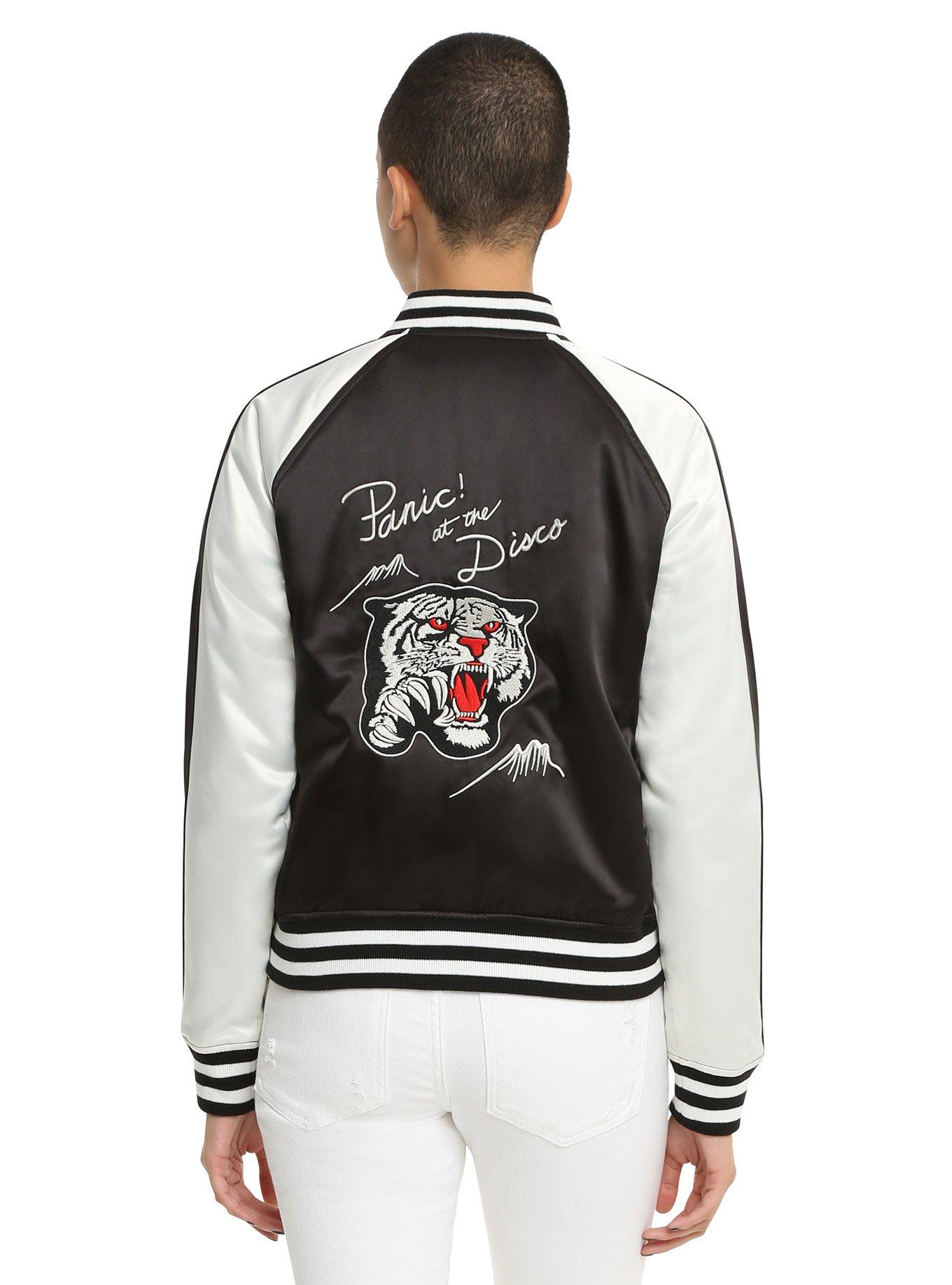 Panic! At The Disco Tiger Girls Satin Souvenir Jacket, BLACK, hi-res