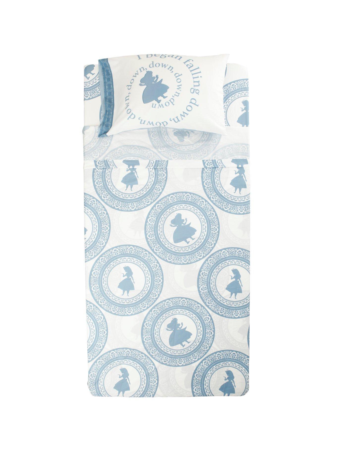 Disney Alice In Wonderland Falling Down Twin XL Sheet Set, , hi-res