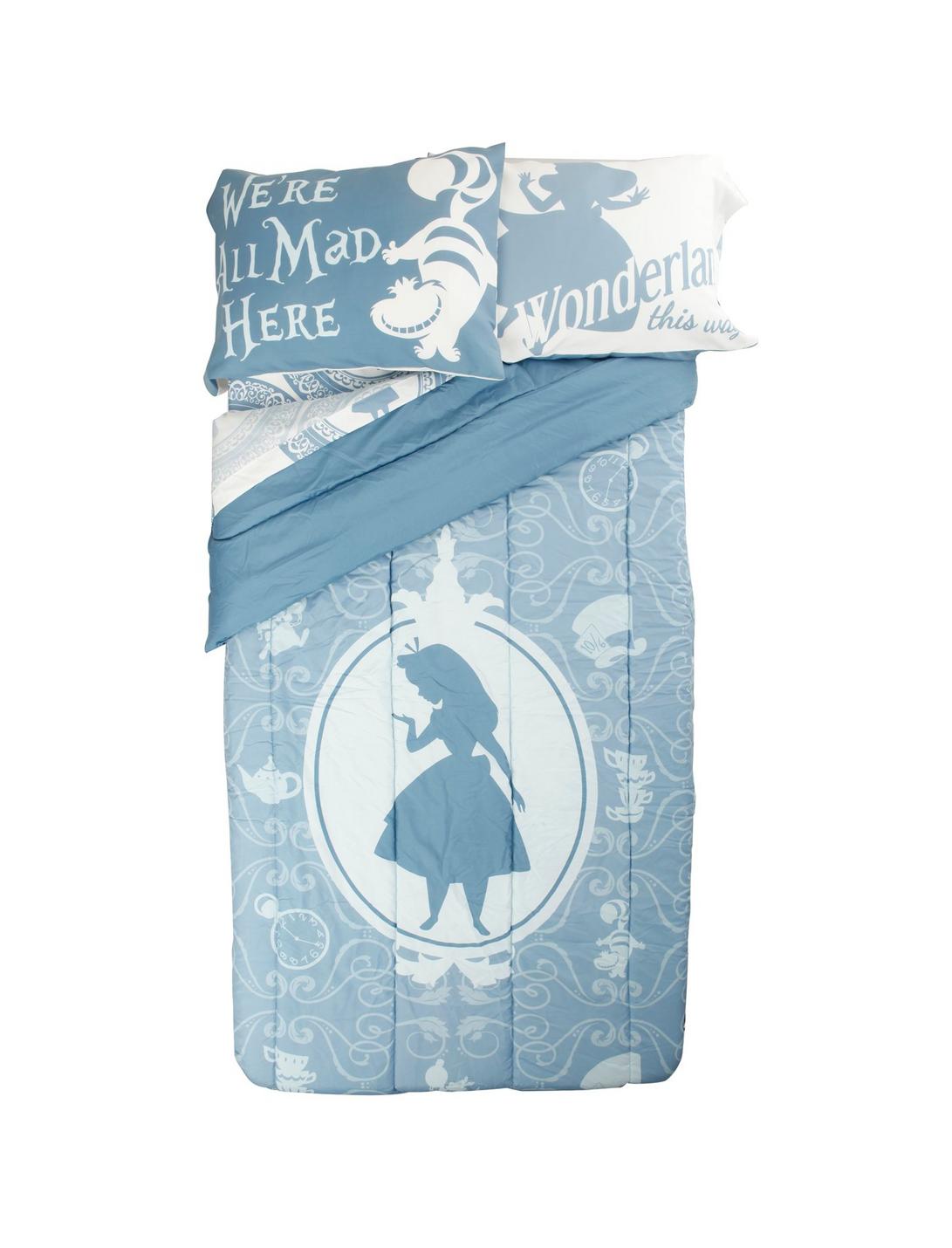 Disney Alice In Wonderland Alice Silhouette Cameo Twin XL Comforter, , hi-res