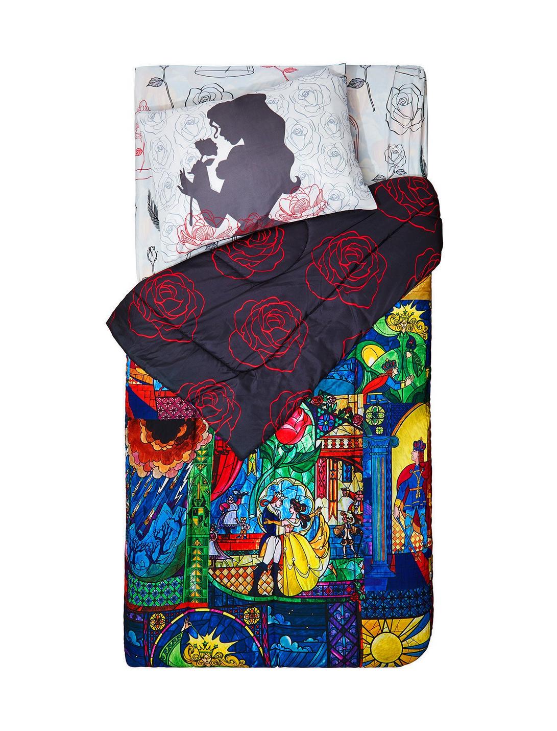 Disney Beauty And The Beast Stained Glass Twin XL Comforter, , hi-res