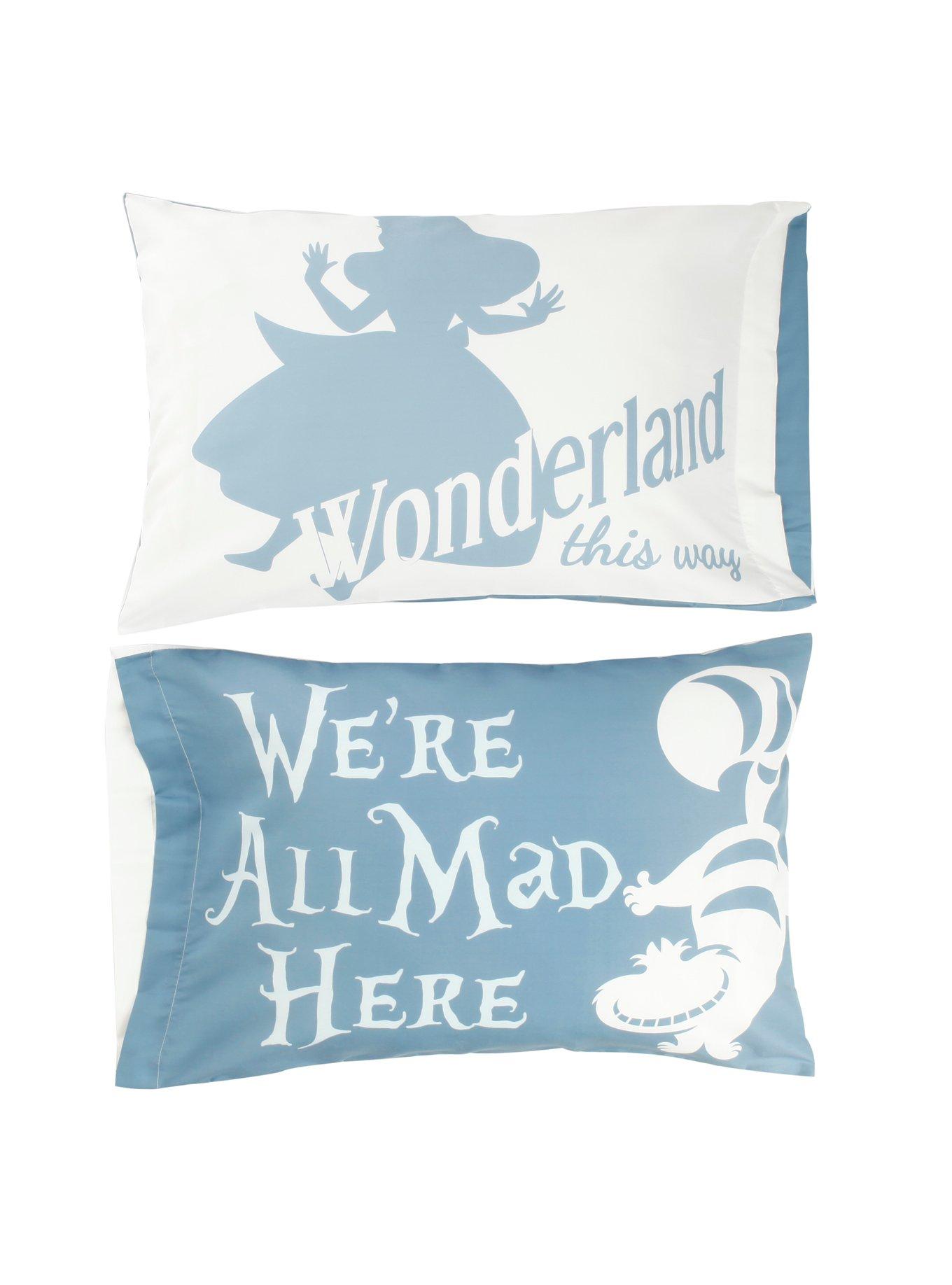Disney Alice In Wonderland Alice & Cheshire Cat Silhouette Pillowcase Set, , hi-res