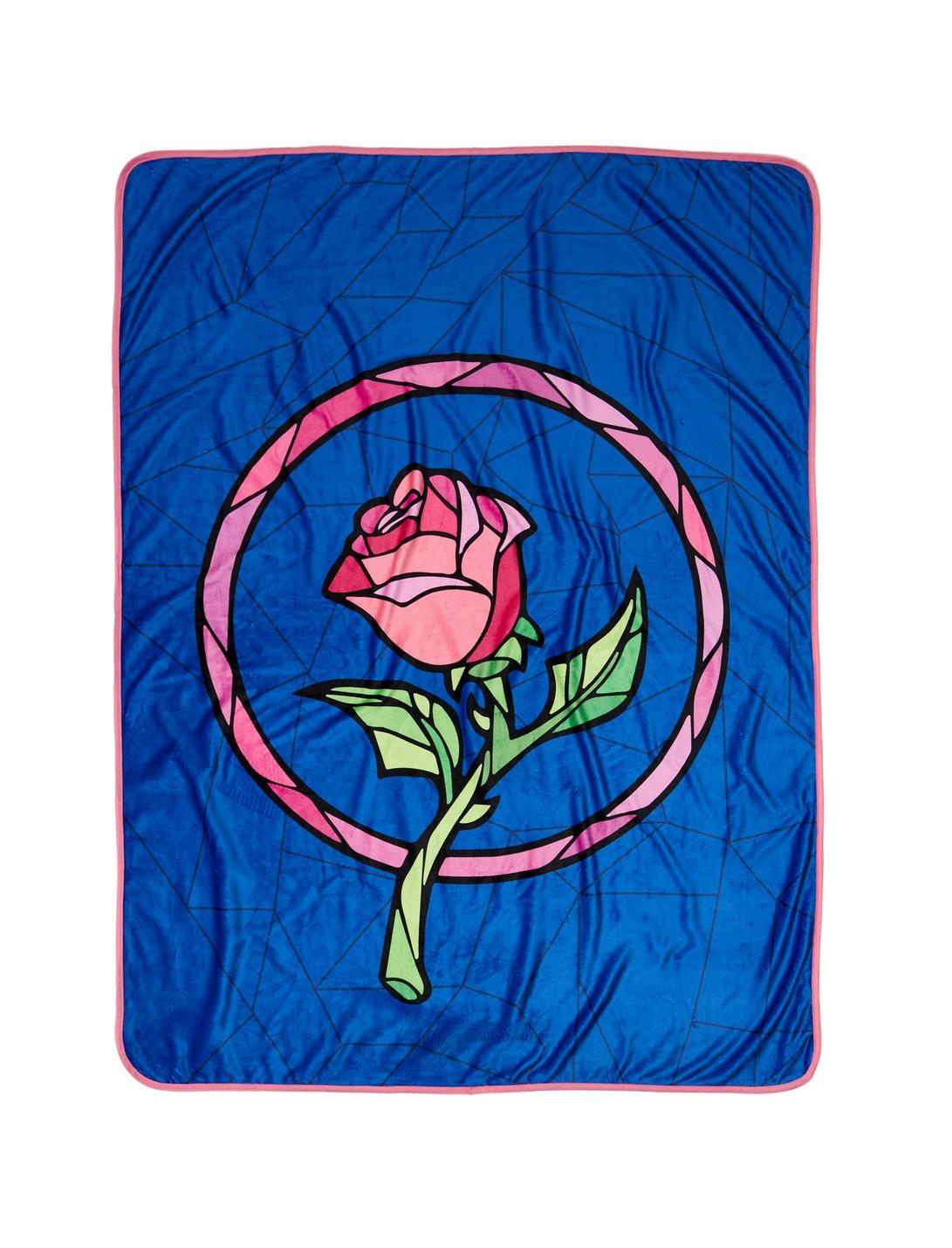 Disney Beauty And The Beast Enchanted Rose Throw Blanket, , hi-res