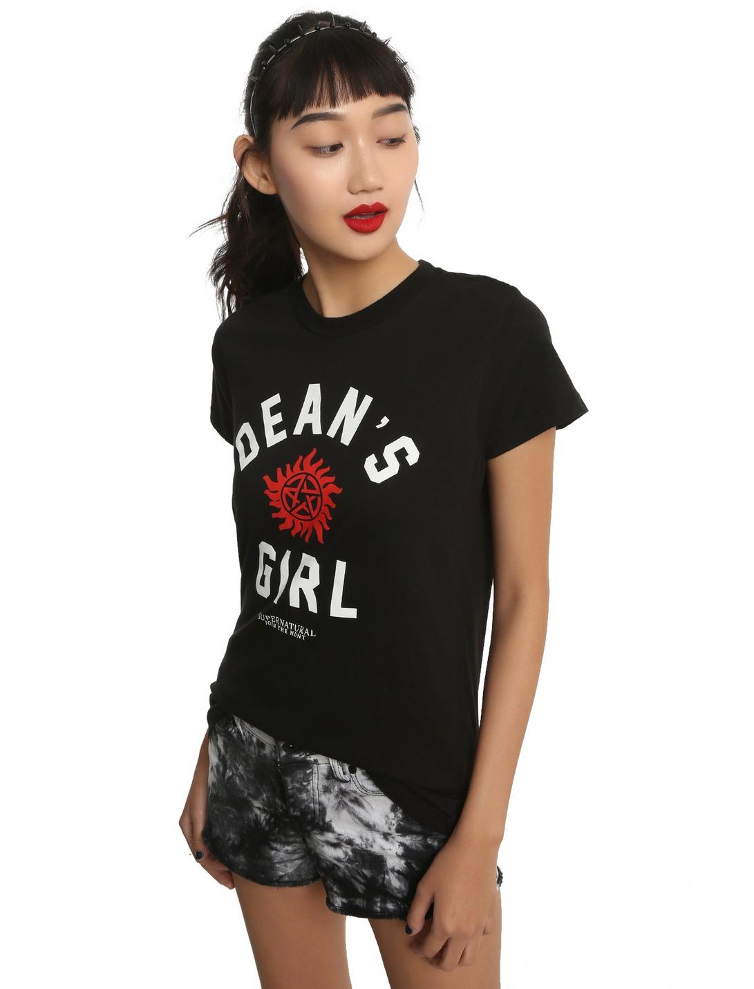 Supernatural Dean's Girl Anti-Possession Girls T-Shirt, BLACK, hi-res